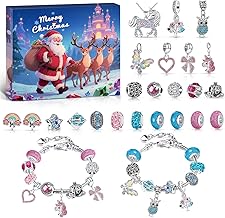 2025 Advent Calendar for Girls - 24 Days of Christmas Surprises, DIY Creative Kit with Bracelets Necklaces, Christmas Gift for Girls Age 5 6 7 8 9 10 11 12 Years Old (Bracelet #2)