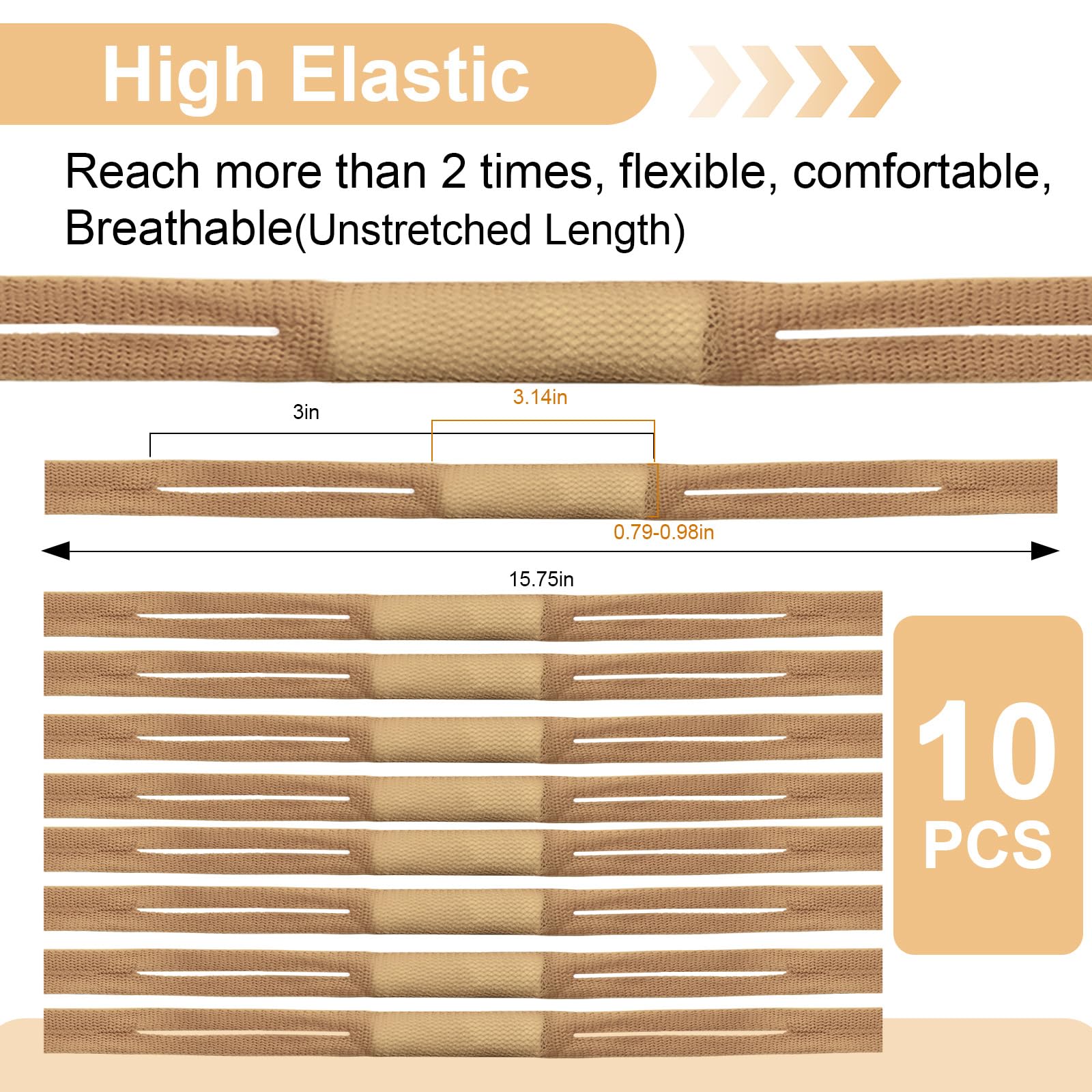 Heat-Sealed Individually Wrapped Nose Bandages Post-Surger 10 Pcs Beige — Amazon image 2