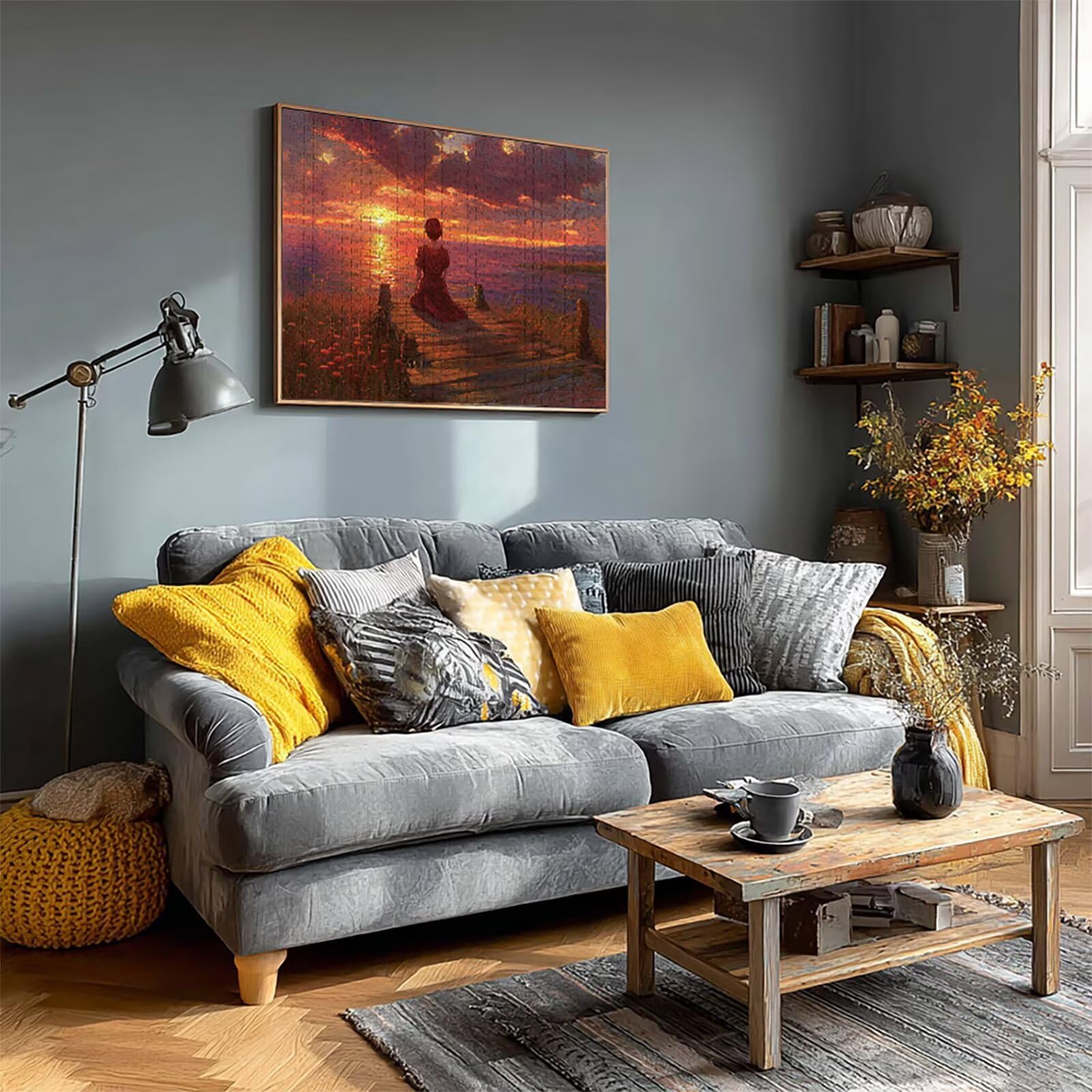 Vista Al Mar Puzzle Madera, Sunset Puzzle 3000 Piezas Adultos con Compact Box 122x81cm, Rompecabezas Desafiante, Juegos de Rompecabezas Creativos para Hombres Mujeres, Decoración Verano, H-5588
