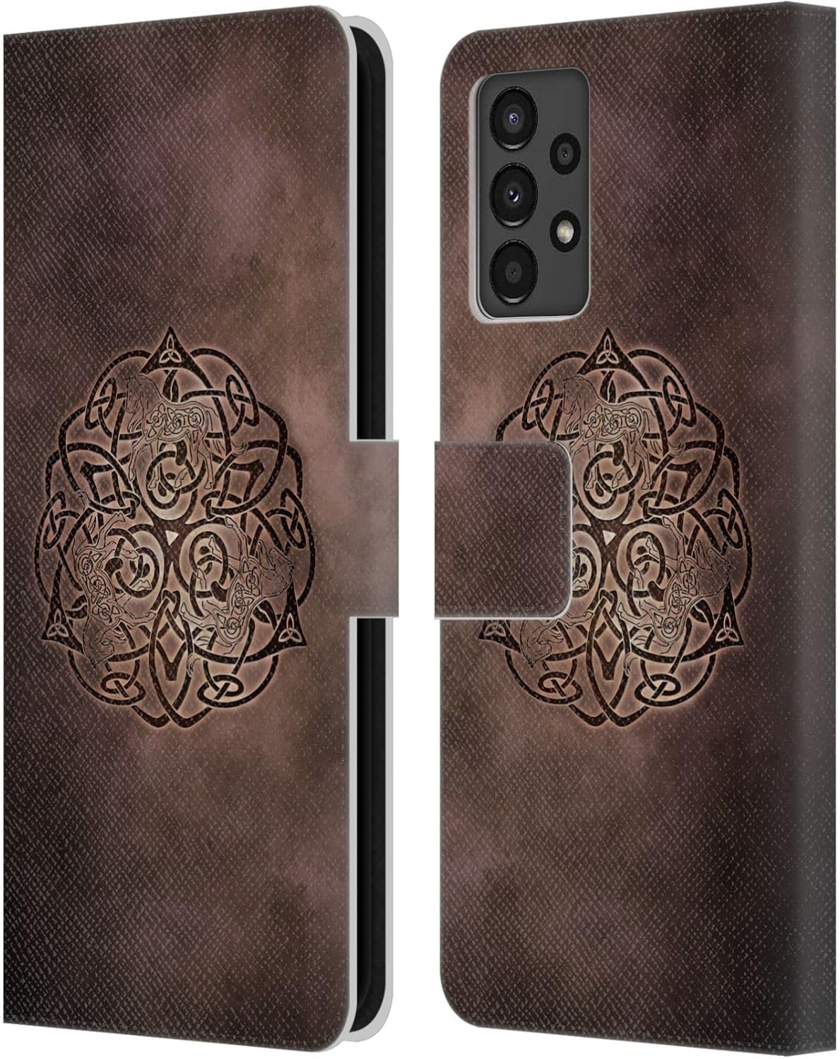 Head Case Designs Officially Licensed Brigid Ashwood Dragonfly Celtic Wisdom Leather Wallet Case Compatible with Samsung Galaxy A13 (2022)