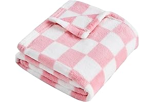 Pink, Checkered Baby Blanket for Girls