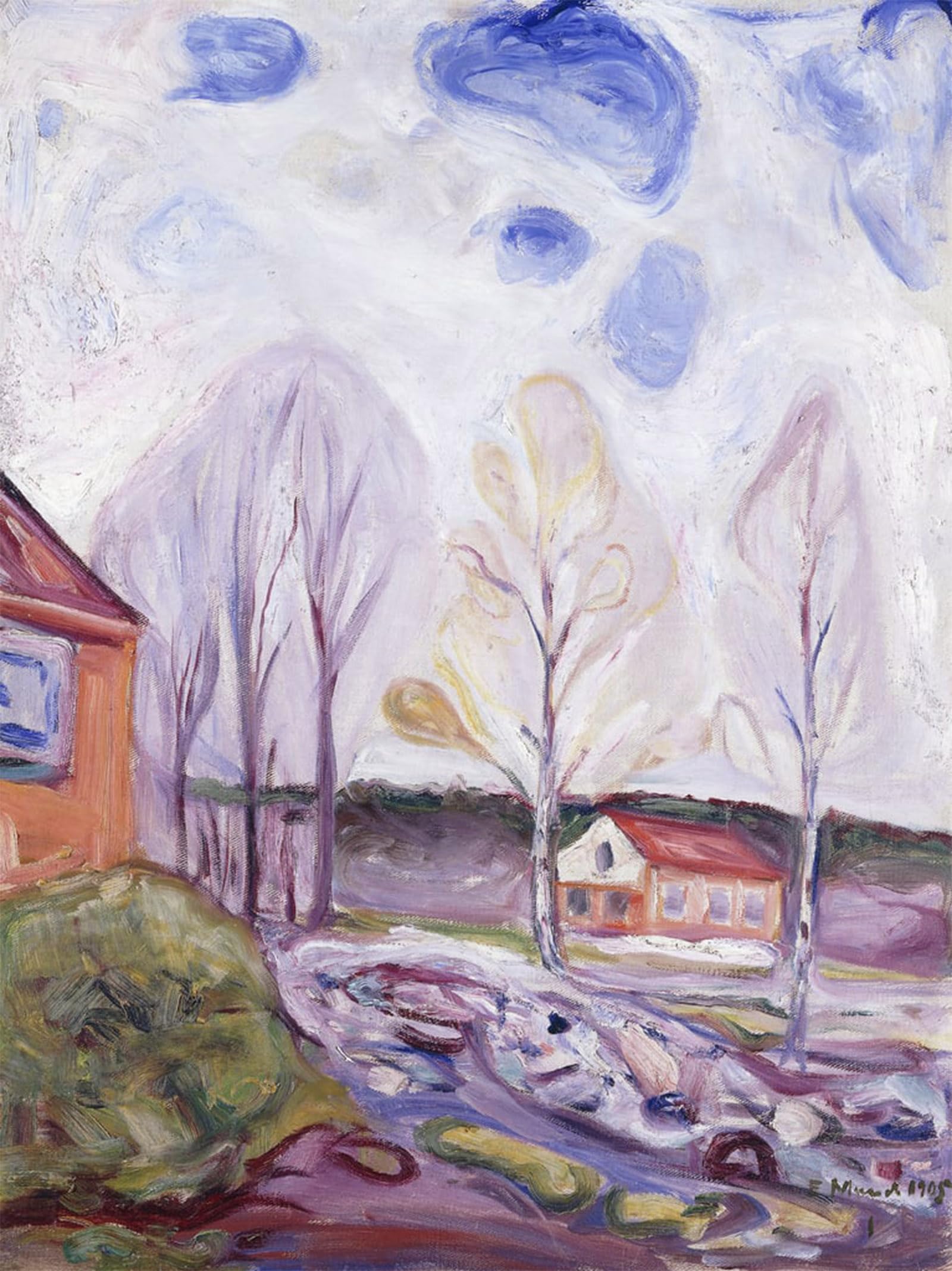 POSTERIIk Famous Animal Posters Vintage Picture Spring Asgarstrand by Edvard Munch Modern Wall Decor for Home Decor 60x90cm