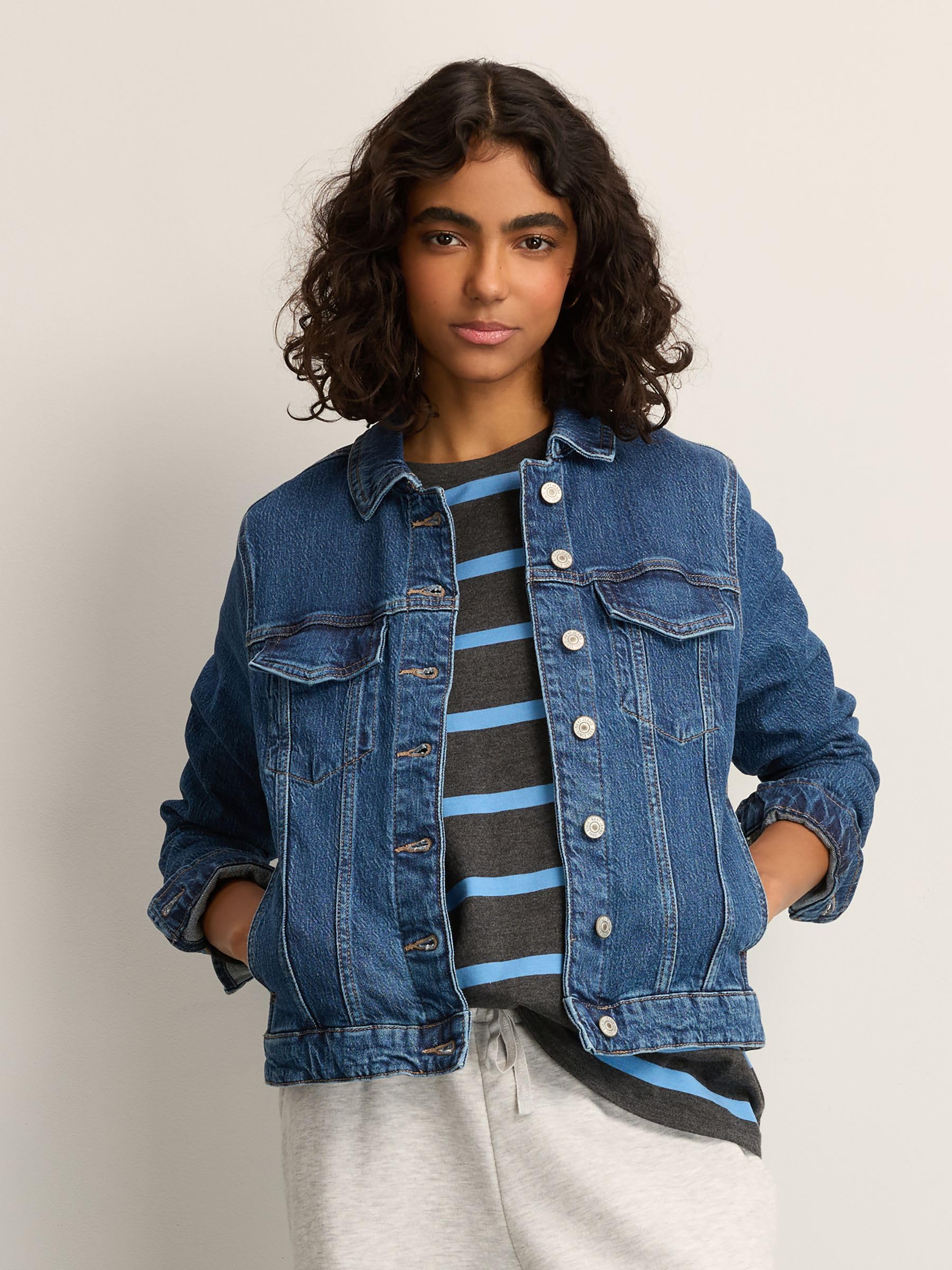 NEXT Mujeres Chaqueta Vaquera de Corte Ajustado