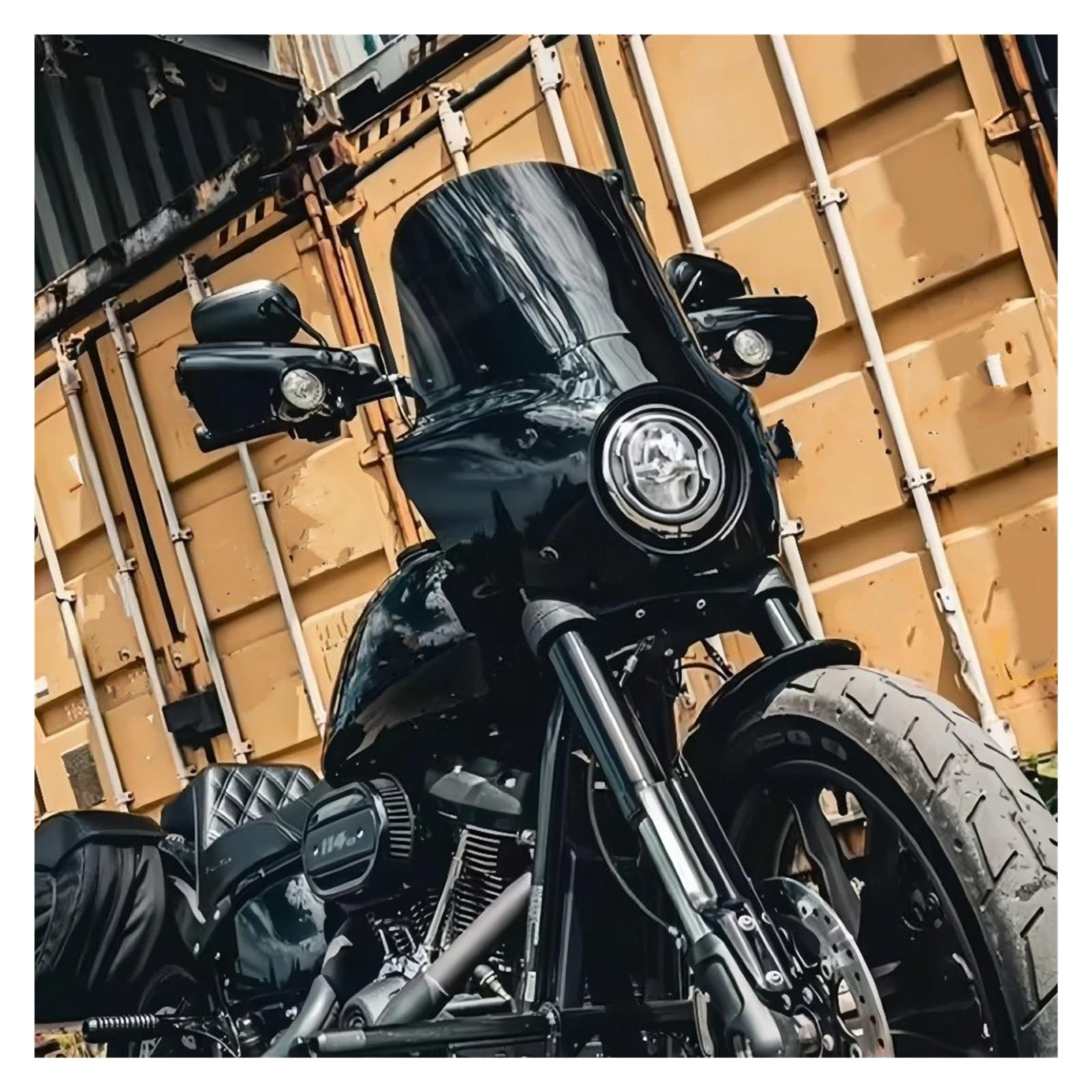 Moto Garde Main Pour Fat Boy Fat Pour Bob Road King Slim Sport Glide Low Rider S Moto Protège-vent Protège-mains Ajustement Universel