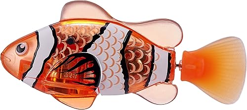 Miniatura 5 de Robo Alive Pez Robótico Robo Fish Peces Robóticos Nadadores (Azul + Rojo Paquete de 2) por ZURU Activado por Agua, Cambia de Color, Viene con