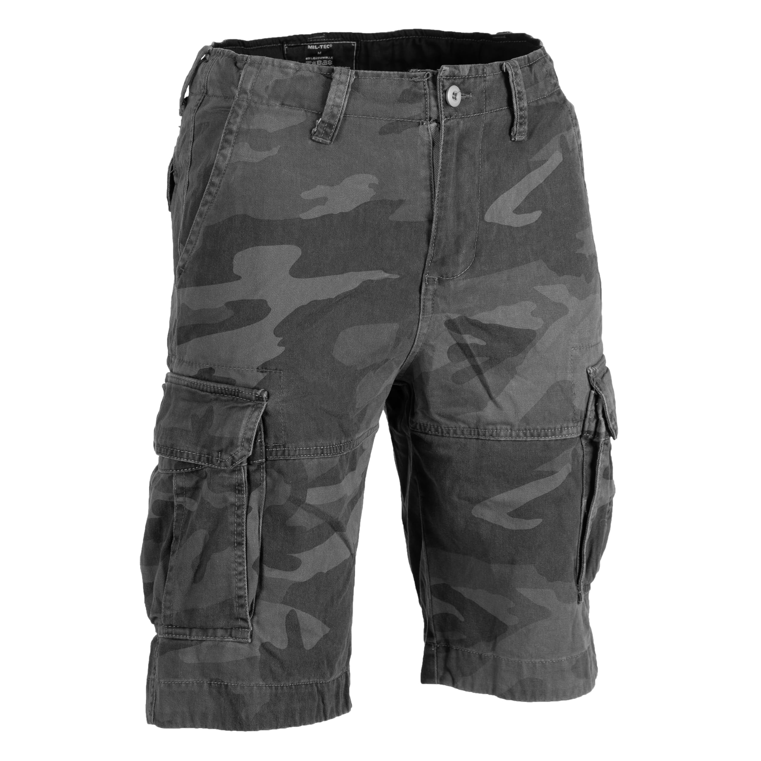 Mil-Tec Vintage Prewash Shorts Dark Camo Size XXL