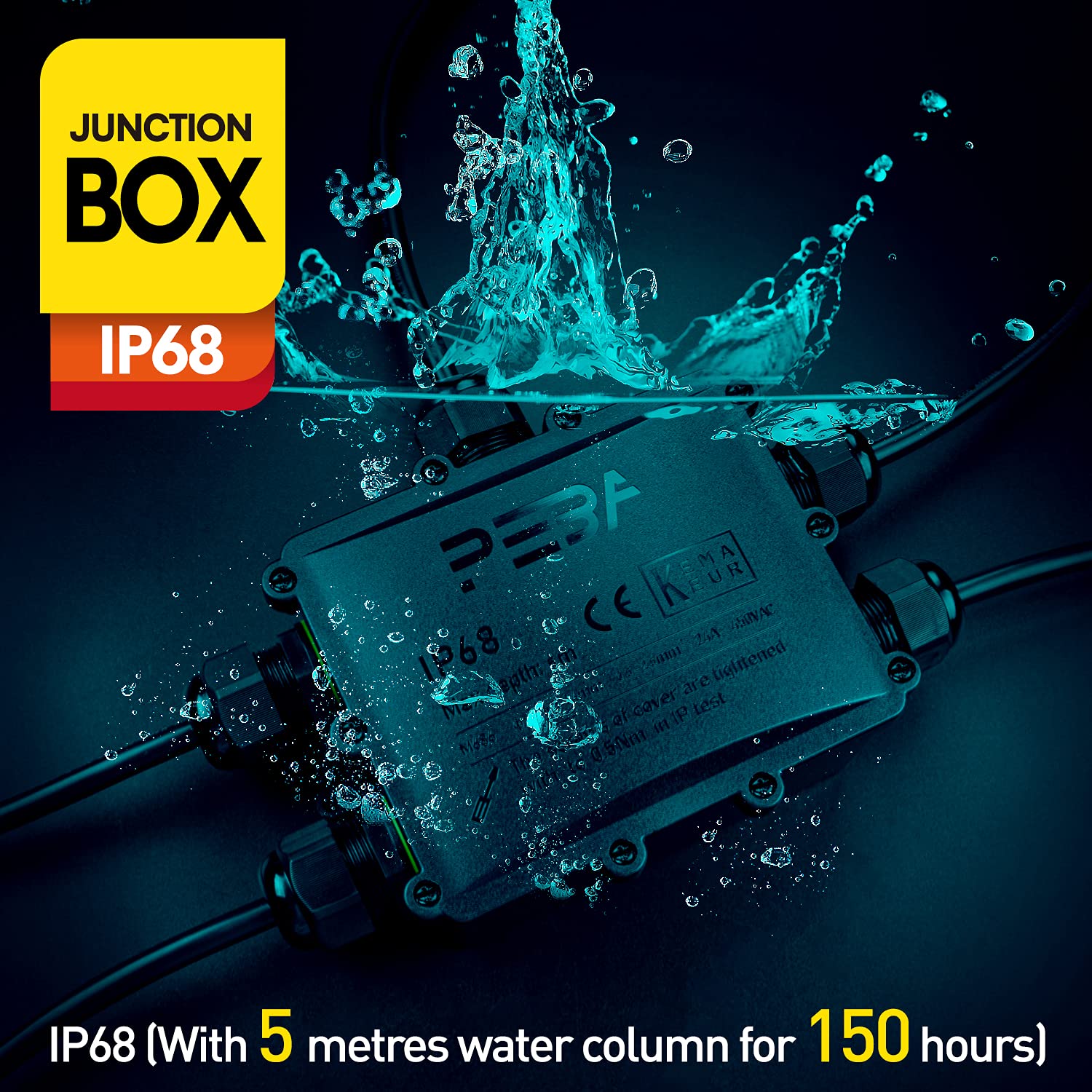 Black Friday - 70% OFF Waterproof Junction Box IP68 5-way Outdoor Cable Square Electrical Connector Boxes with Terminal External Sleeve Coupler for 4mm-14mm Diameter Cable,4 packs 70% Off Everything Waterproof Junction Box IP68 5-way Outdoor Cable Square Electrical Connector Boxes with Terminal External Sleeve Coupler for 4mm-14mm Diameter Cable,4 packs