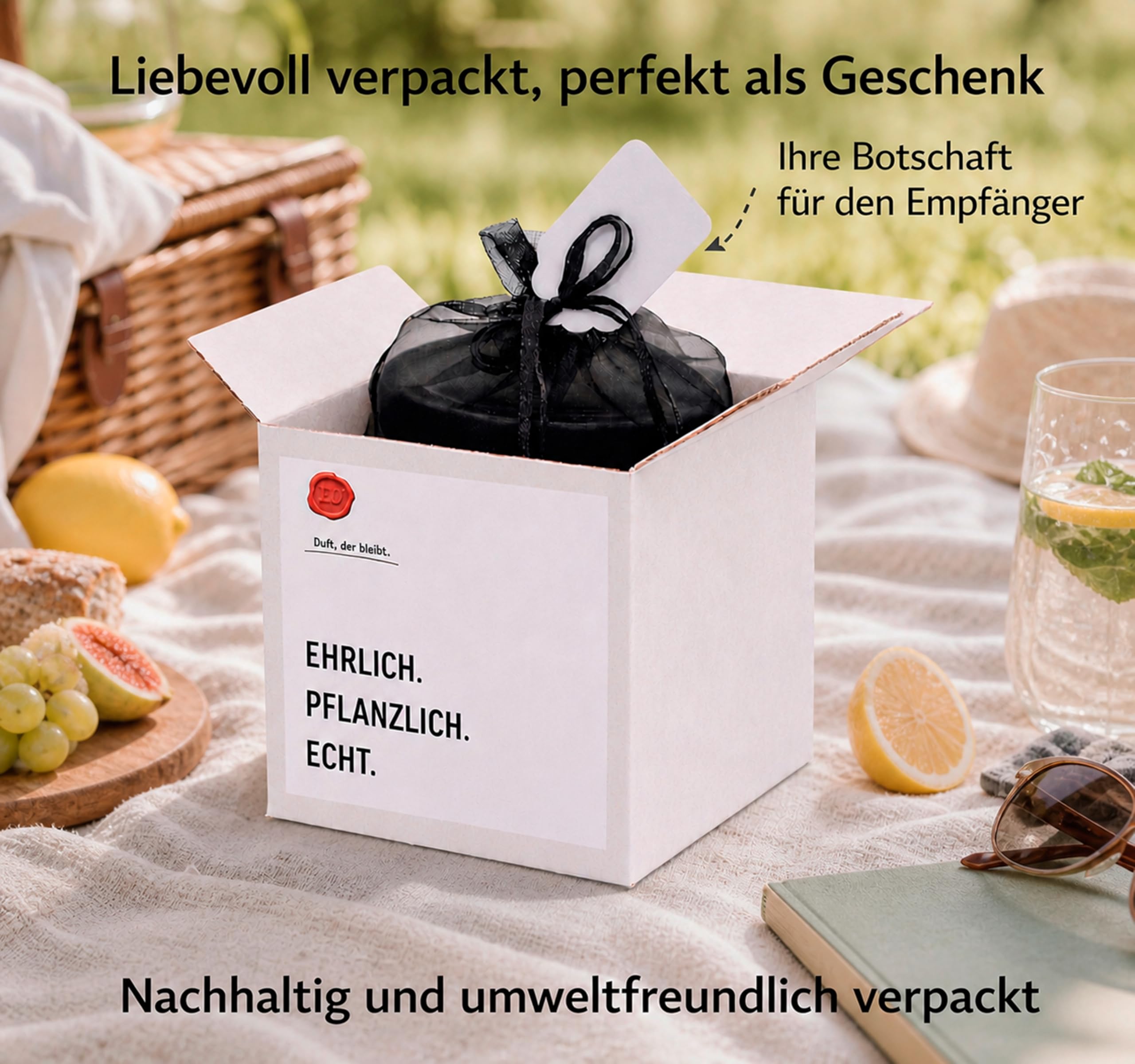 Citronella Duftkerze im Glas 300g – Sojawachs Kerze mit Holzdocht, intensiver Duft, Sommer Zitronengras & Zitrone Duft, lange Brenndauer 70h, für Haus, Terrasse & Balkon, Geschenkidee