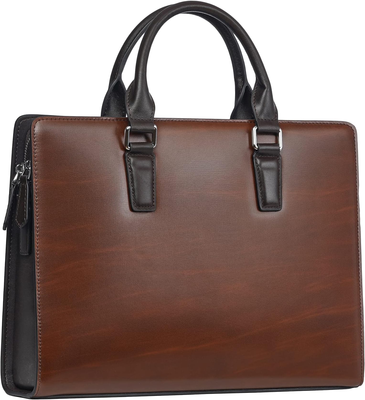 Briefcase for Men Genuine Leather Computer Laptop Bag Business Shoulder Bag that Fits 14 Inch…