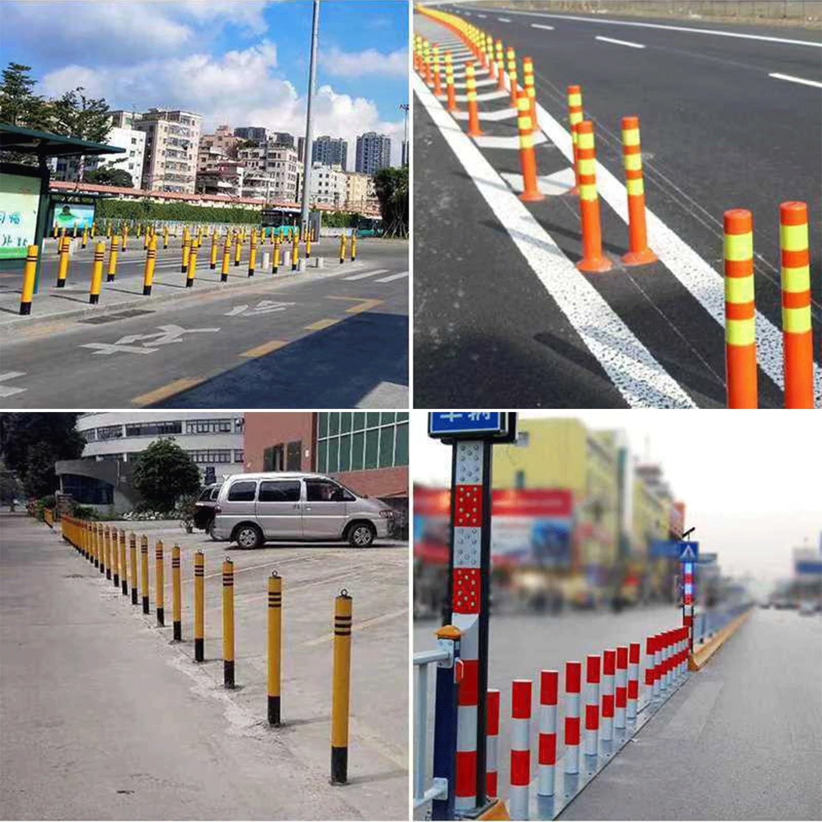Cono de señalización Vial de 76 cm (30") - Cono de Seguridad de Alta Visibilidad para construcción, estacionamiento y Control de multitudes. Incluye Tornillos. Poste de señalización Vial Roj