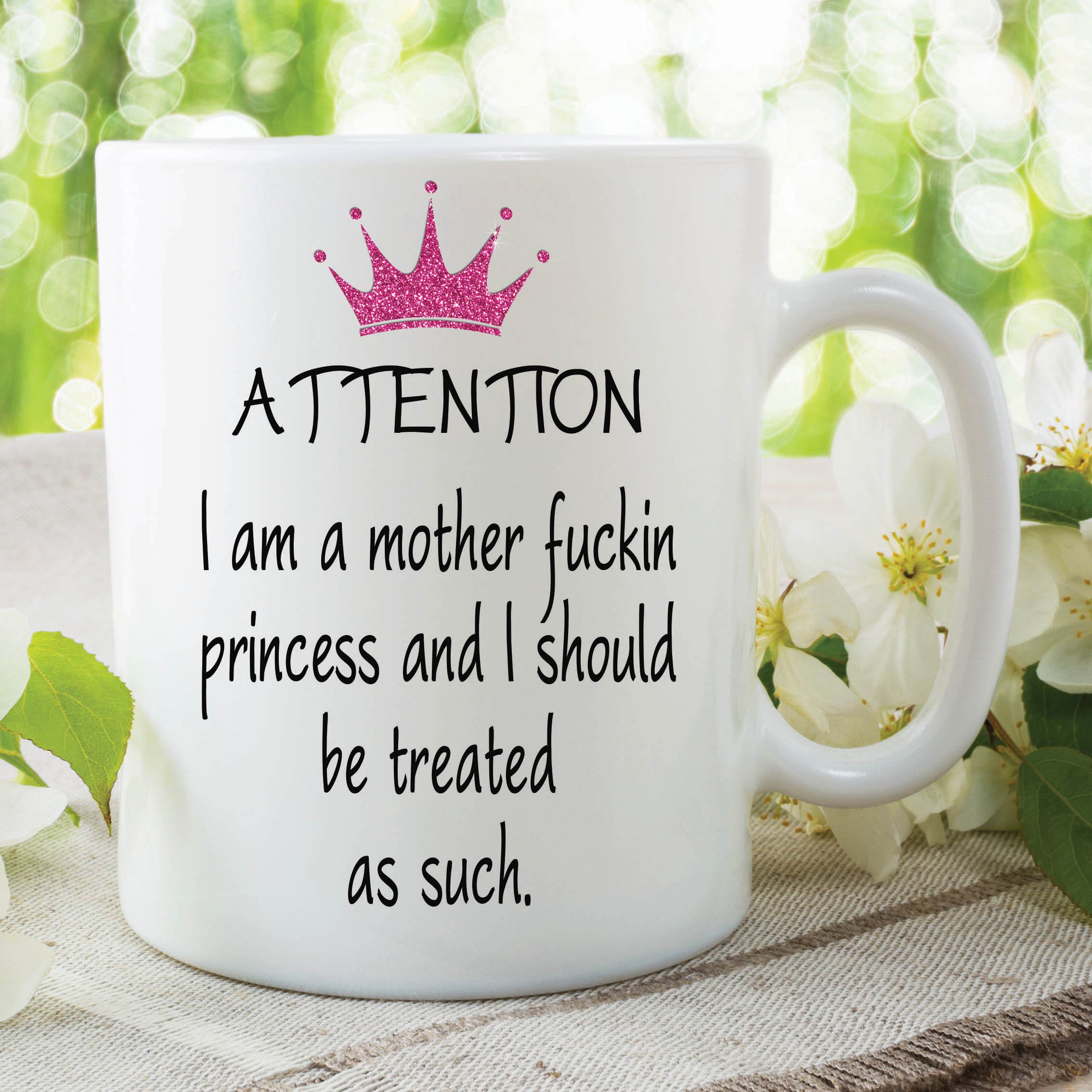 Peachy Antics White Adult Humour Funny Novelty Mug Princess Tea Coffee Cup Work Gift Wsdmug209