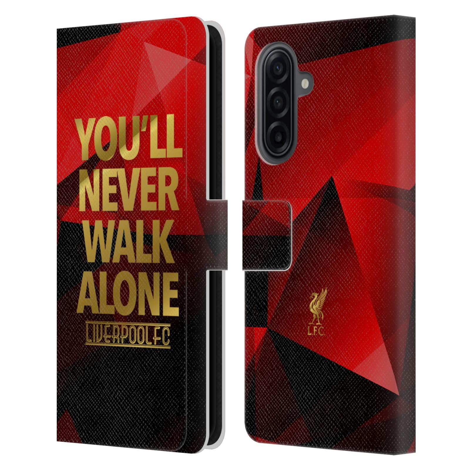 Head Case Designs Officially Licensed Liverpool Football Club Red Geo Ynwa Plain Liver Bird Ynwa Leather Wallet Case Compatible With Samsung Galaxy A17 4G / 5G