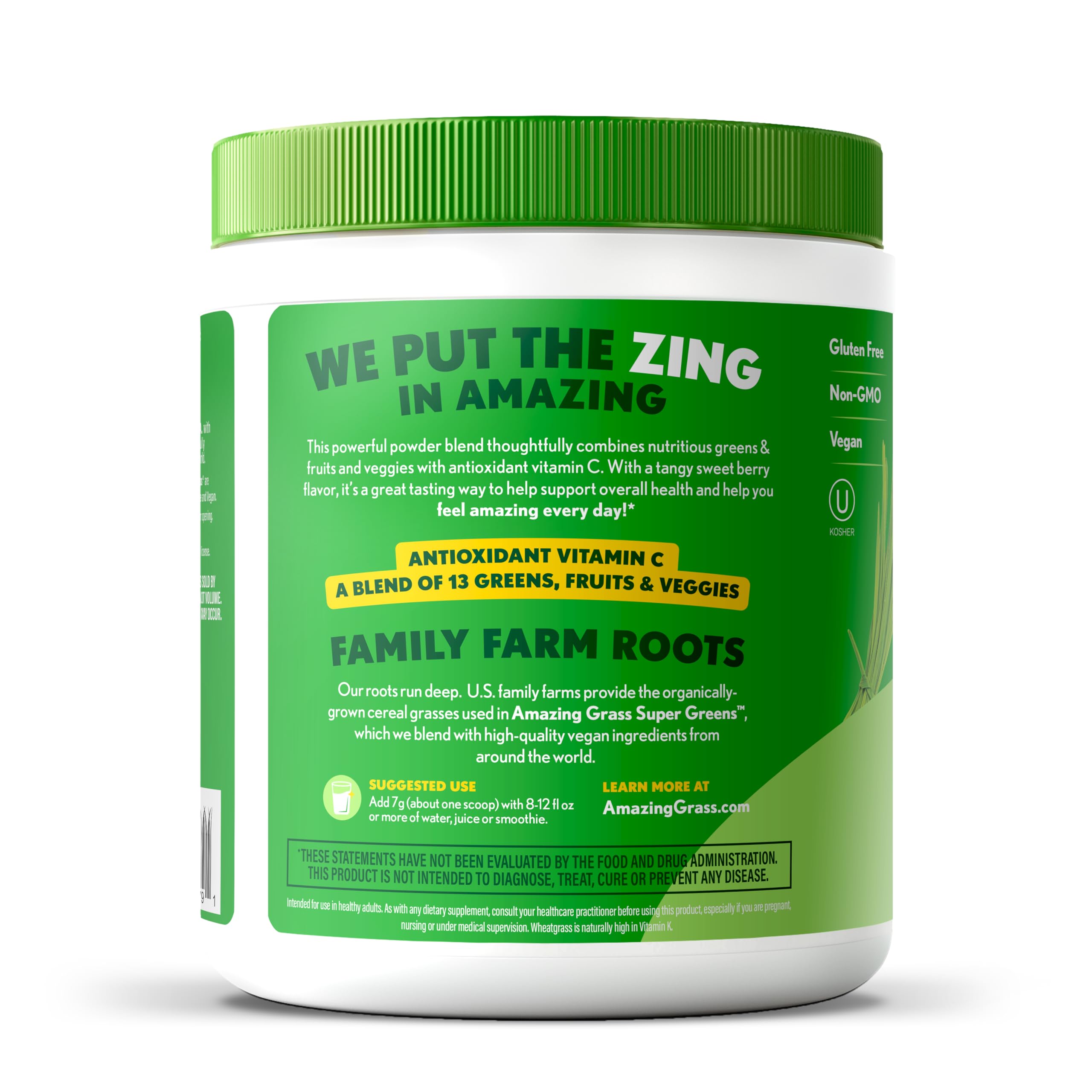 Amazing Grass Super Greens Powder Antioxidant Sweet Berry, 30 Servings — Amazon image 13