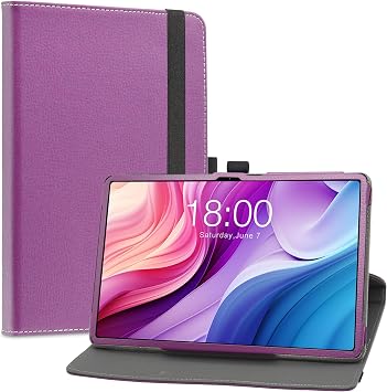 LiuShan Compatible with TECLAST T40HD Rotation Case,TECLAST T40 Air Rotation Case,360 Degree Rotation Stand PU Cover for 10.4" TECLAST T40HD/TECLAST T40 Air Tablet,Purple