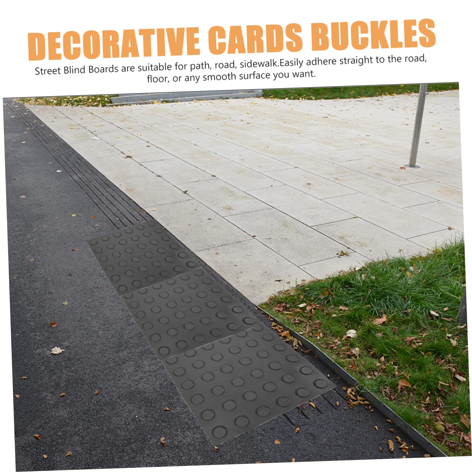 Luxshiny Praktische Pvc Bodenaufkleber für Gehwege 4 Stück und Leicht zu Entfernen für Straßen und Gartenbereiche als Blinde Ziegel
