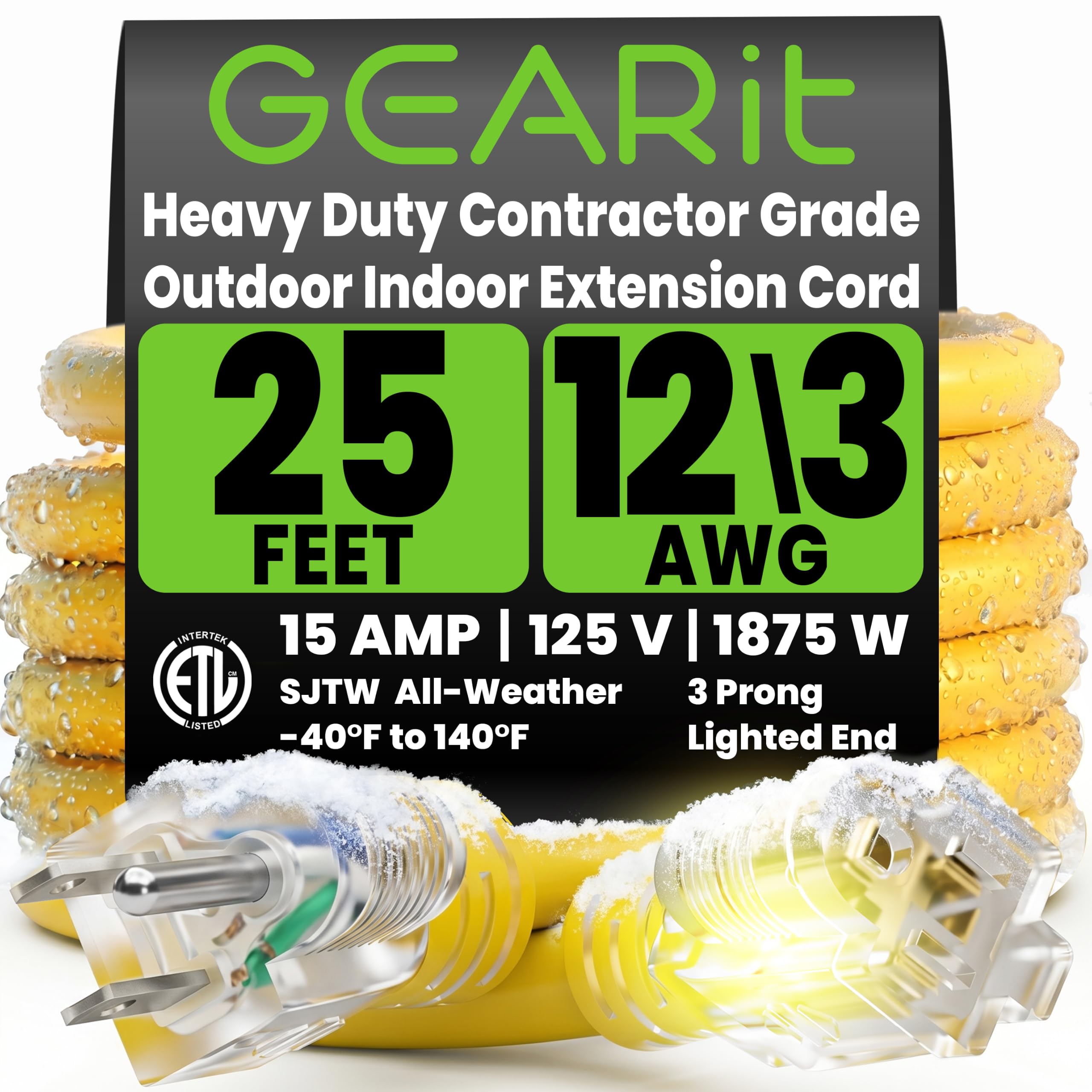 GEARit GI-12/3-SJTW-25FT-YL