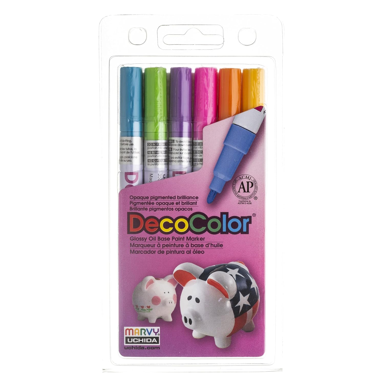 Uchida 2006C 6Piece Decocolor Fine Point Paint Marker Set Amazon.in