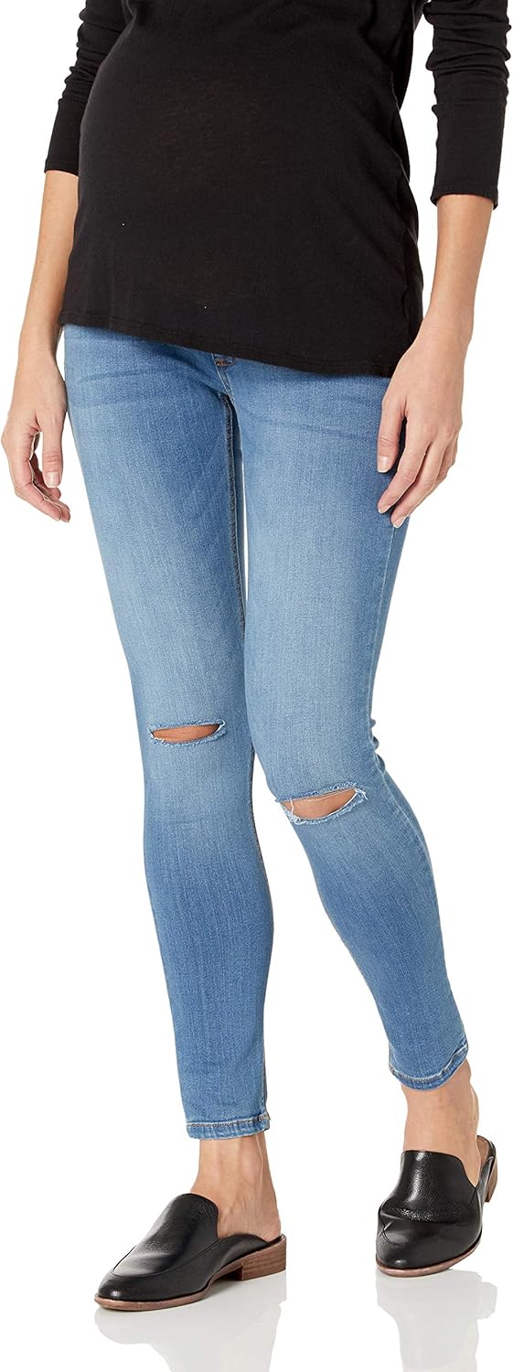 Motherhood Maternity Women's Maternity Indigo Blue Stretch Secret Fit Belly Ankle Fashion Denim Jegging