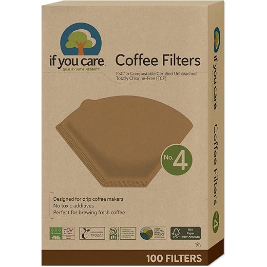 If You Care Unbleached Coffee Filters, 4 cone, 100 count.