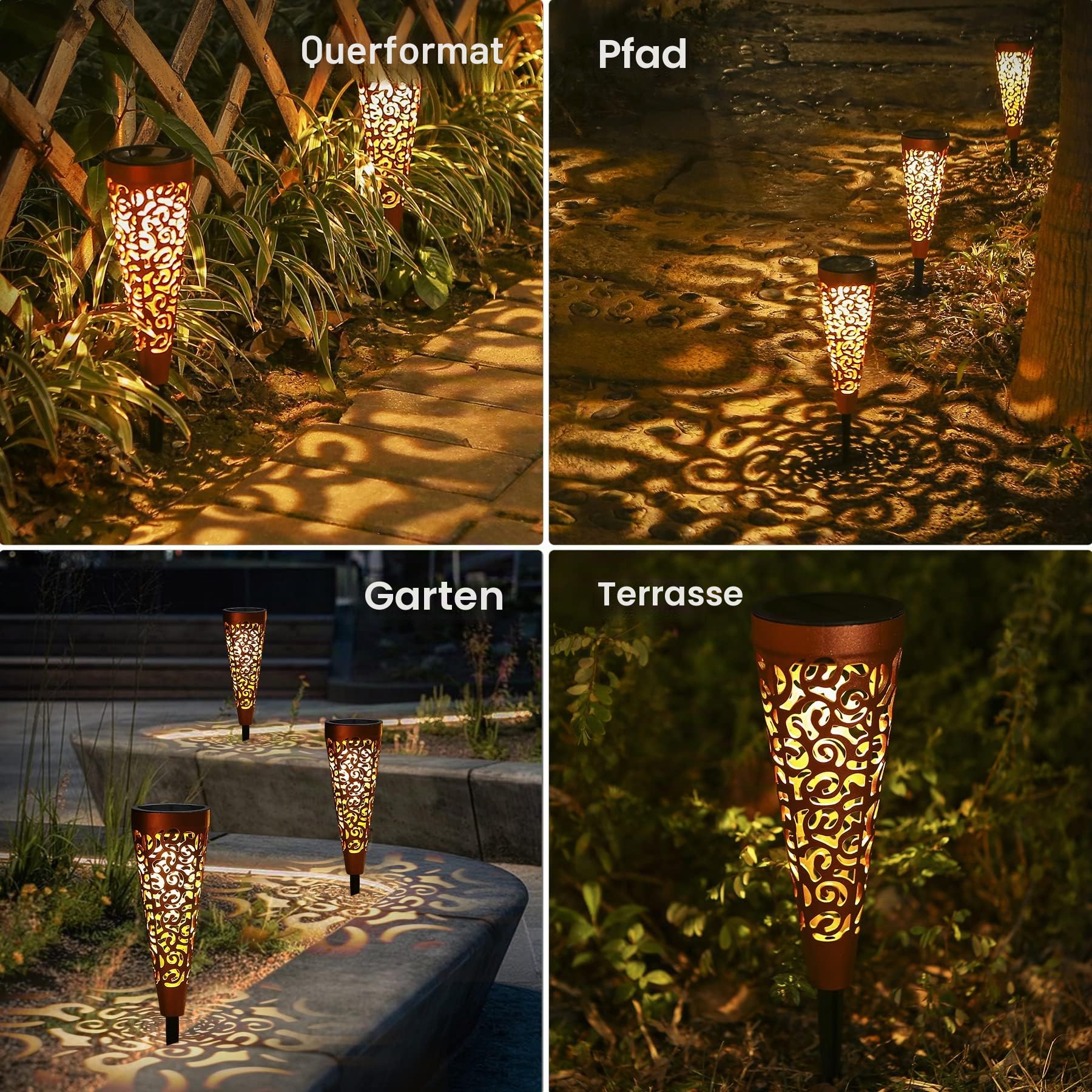 Bonsery 8 stück Solarleuchten für Außen, IP65 Wasserdicht Solarlampen für Außen Garten, Solarleuchte Garten LED Gartenbeleuchtung Solar Außen, Helle und Klare Gartenleuchten für Terrasse, Rasen, Wege