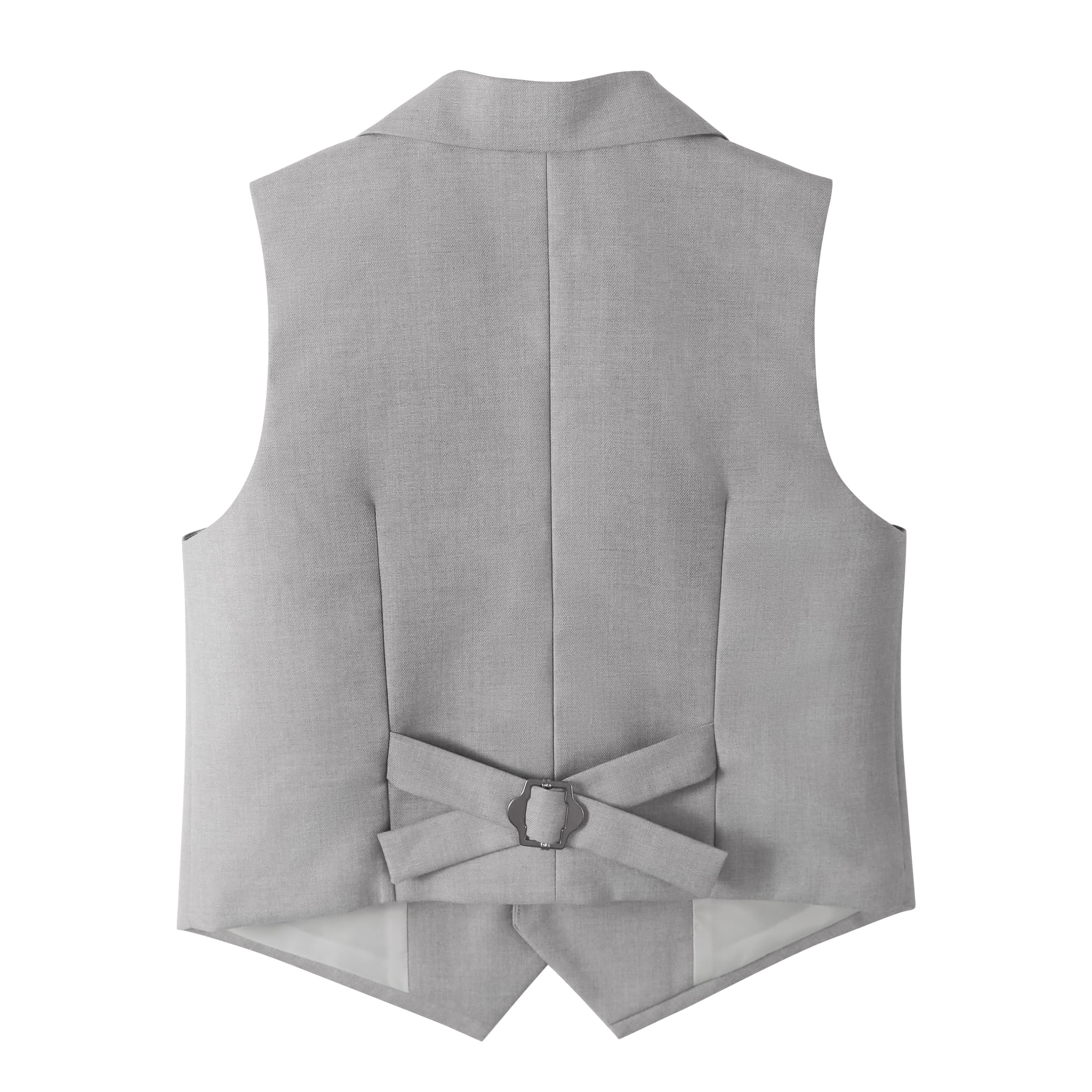 LOLANTA Chaleco de esmoquin para niños, traje de portador de anillos de boda, 4 piezas, vestido, ropa, chaleco, camisa, pantalones cortos, pajarita