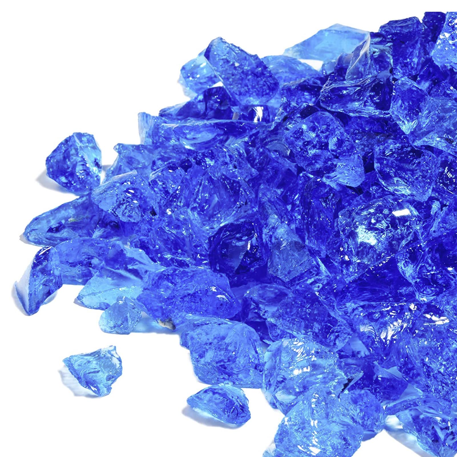 GASPRO 10 lbs Fire Glass for Propane Fire Pit, 1/2-Inch Reflective Fireplace Glass Rocks for Fire Pit Table, Cobalt Blue — Amazon image 11