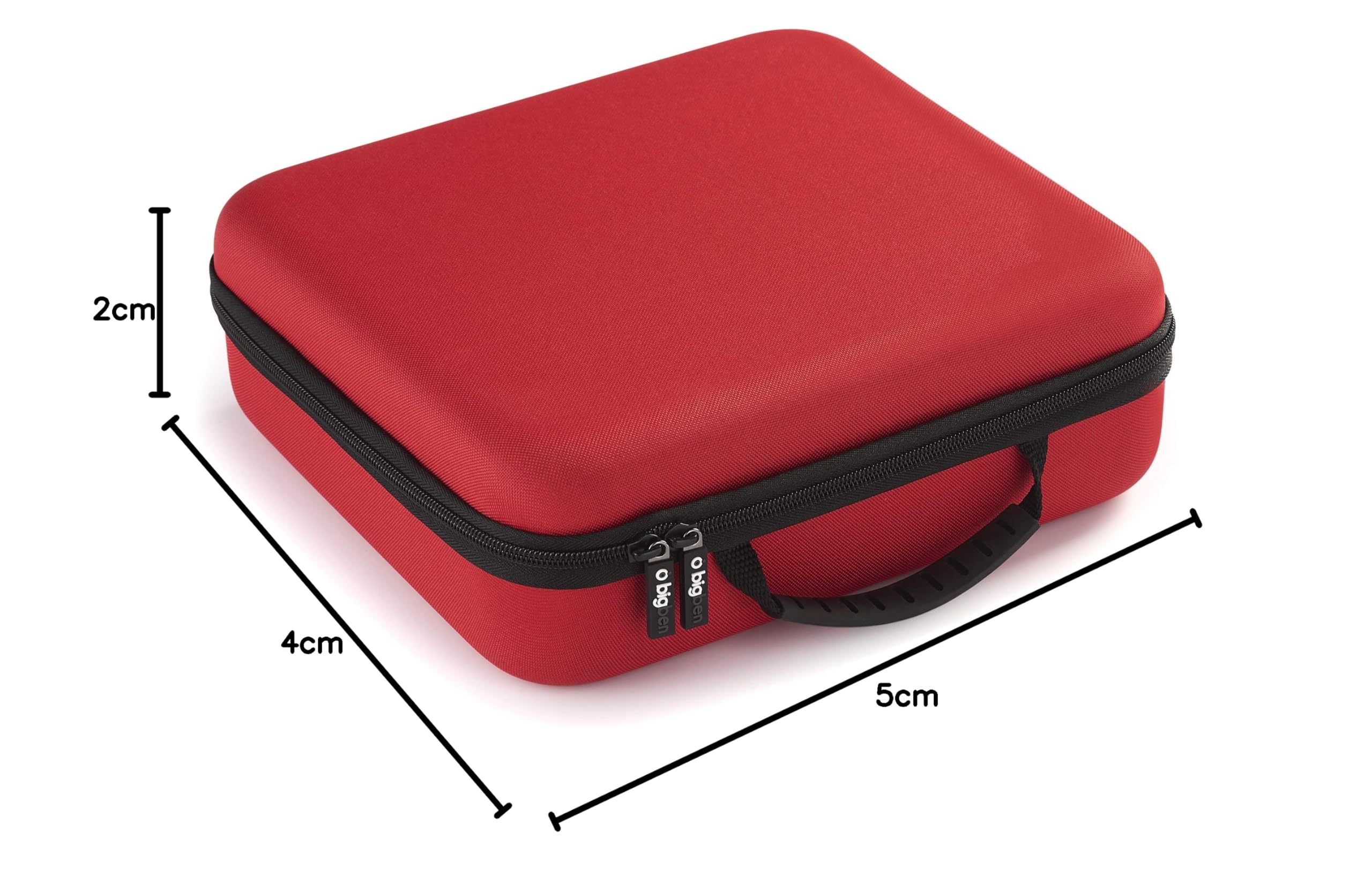 Bigben - Étui de rangement pour Nintendo Switch Rouge, Taille L, Résistant aux chocs et rayures, Organisateur pour console, contrôleurs Joy-Con, adaptateurs et jeux, Dimensions : 34,5 x 17,5 x 8 cm