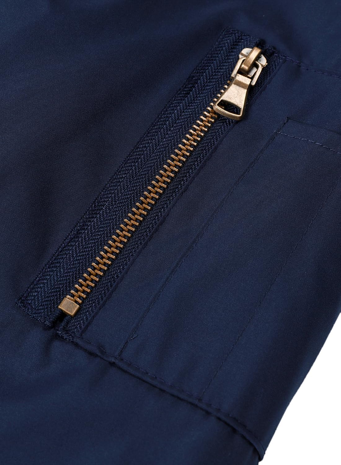 HOOD CREW Men’s Bomber Jackets Fall Winter Warm Windbreakers Zip Up Casual Lightweight Jacket Padded Coats with Pocket - Image 5