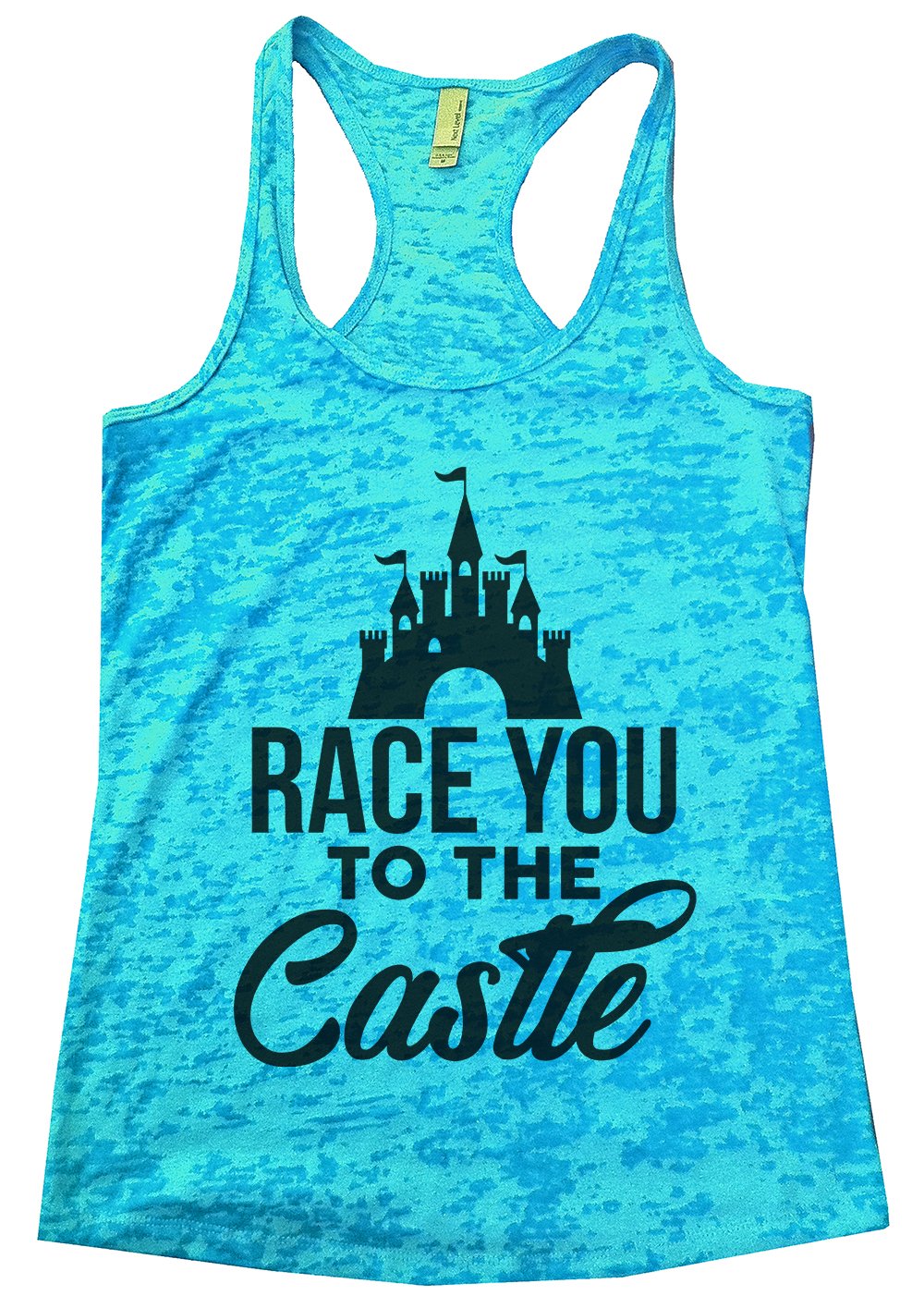 Womans Burnout Tank Top “Race You to The Castle” Disney Worlds Tank Top