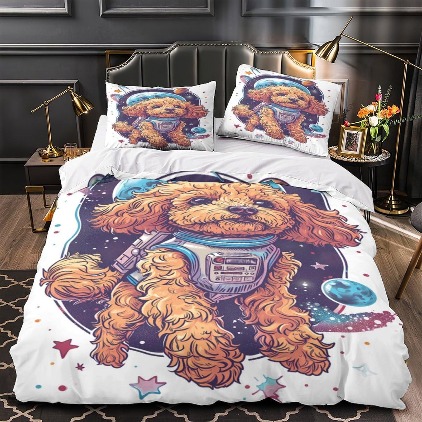 Parure housse de couette cochon effet 3D finitions premium