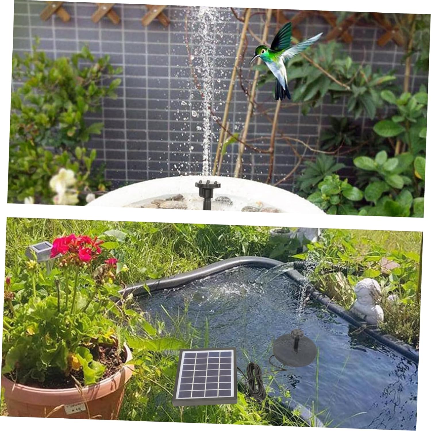 TOYANDONA Electric Pump for Aquarium Solar Miniature Floating Fountain Water Sprinkler Nozzle Decorative Water Feature for Ponds Gardens