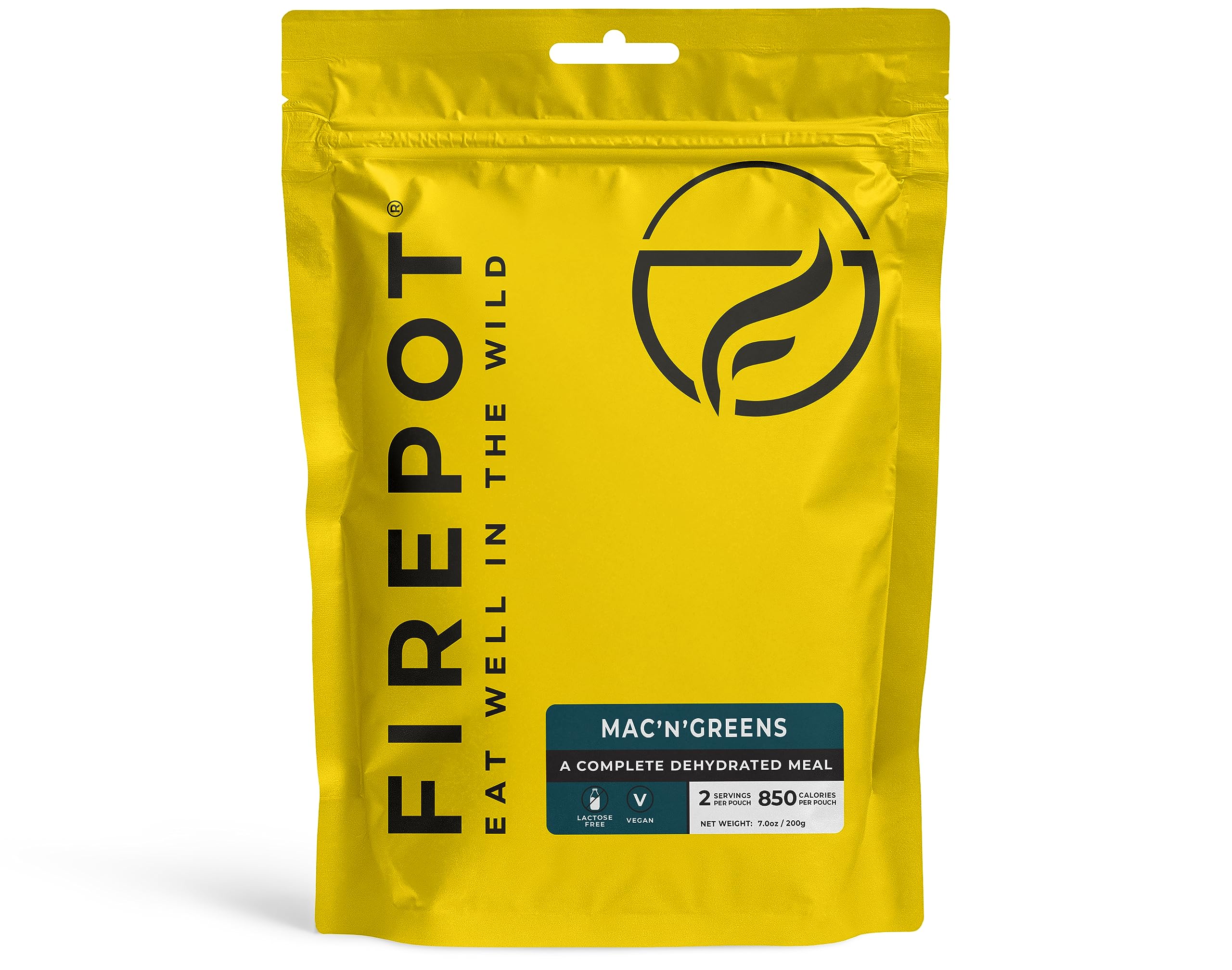 FIREPOT Mac'N'Greens - Healthy Plant Based Dehydrated Camping & Backpacking Meals (2 Servings)