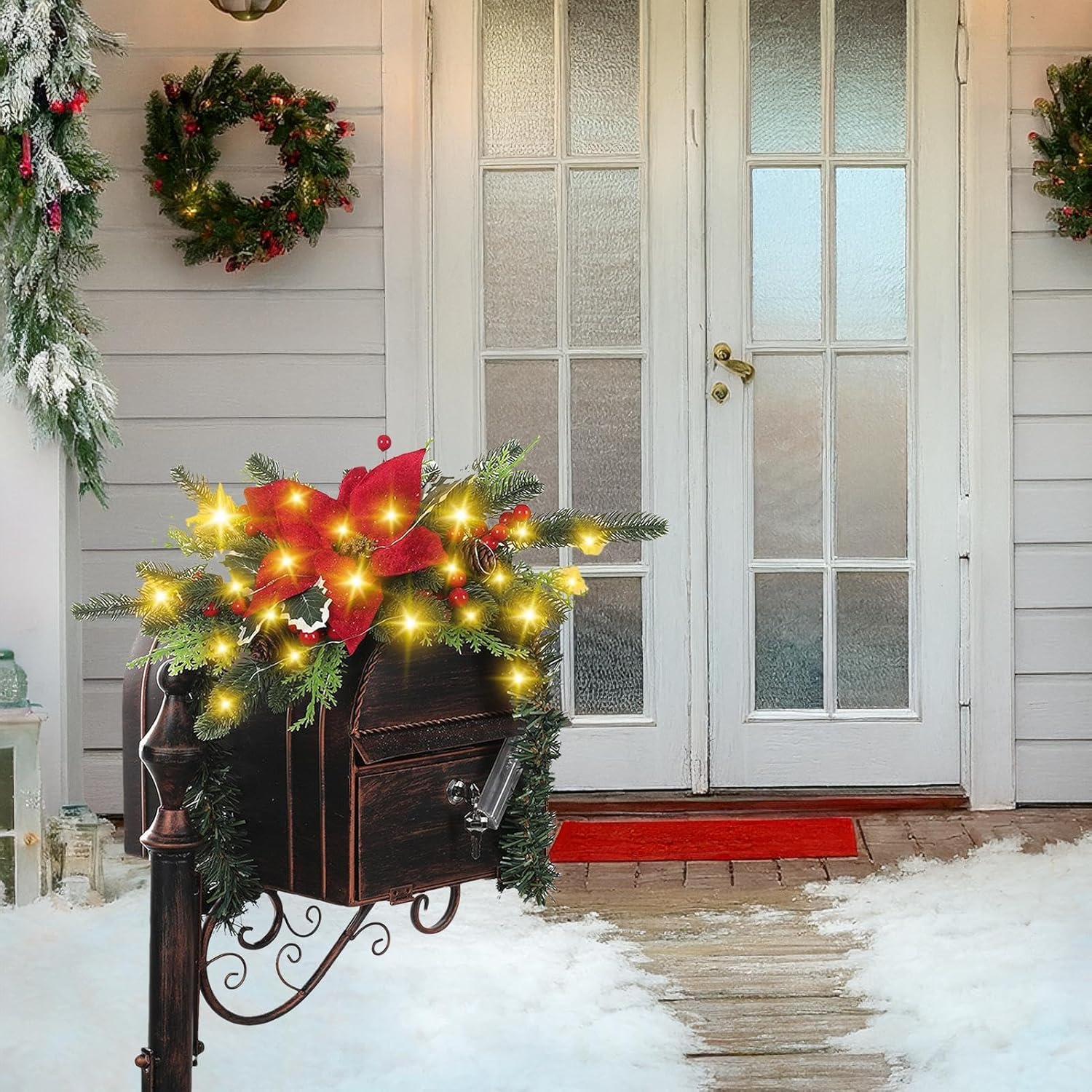 Christmas Mailbox Ornaments - Christmas Mailbox Ornaments, Multifunction Christmas Ornaments | Lighted Christmas Ornaments, Christmas Wreaths, Outdoor Christmas Ornaments for Ornaments