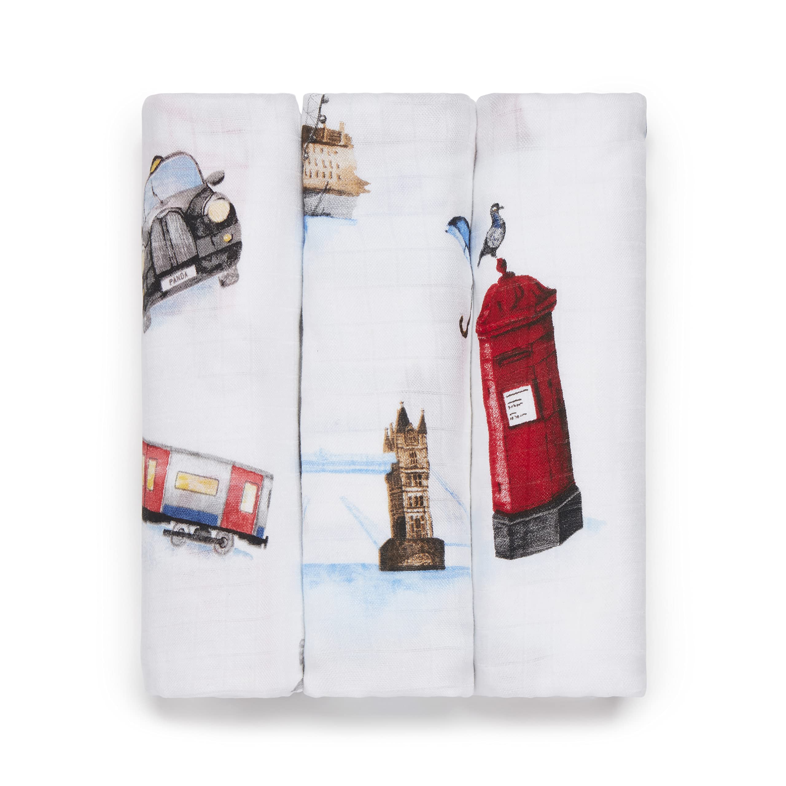 Panda Bamboo Baby Muslins (Swaddles, London)