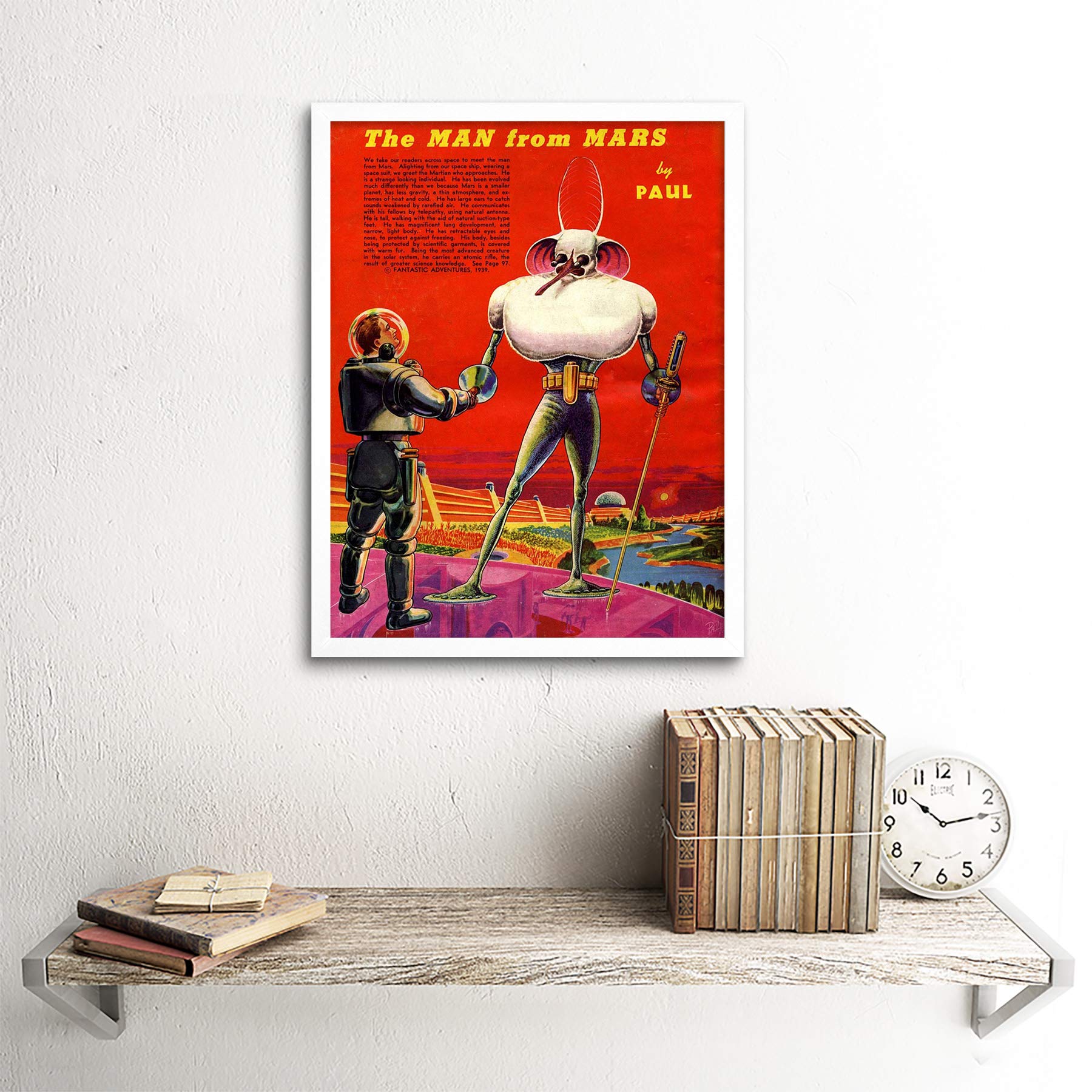 Amazon.com: Wee Blue Coo Magazine Painting Vintage Sci Fi Martian