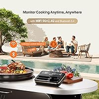 Vista 2 de 5GHz & 2.4GHz WiFi Wireless Meat Thermometer, INKBIRD WiFi Smart Thermometer with 2 Size-Coded Probes and Unlimited Range,Bluetooth 5.4 Thermometer