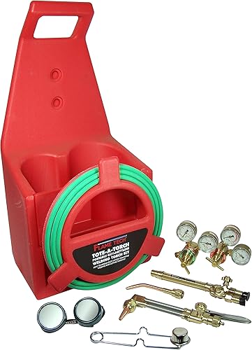 Kit de antorcha portátil, compatible con productos Victor, kit de antorcha de oxiacetileno con reguladores de oxígeno y acetileno ligeros, boquilla