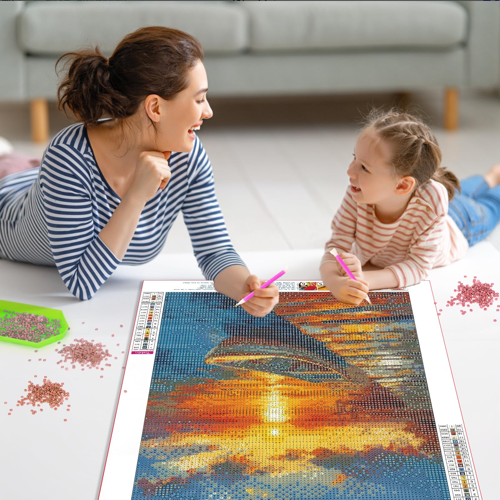 4 Pezzi spiaggia Diamond Painting Kit Completo, 5D Pittura Diamante conchiglia DIY Hobby Creativi Adulti painting by numbers, Quadri con Perline Painting, per Decorazioni Casa Pareti 15x15cm ZF-2886