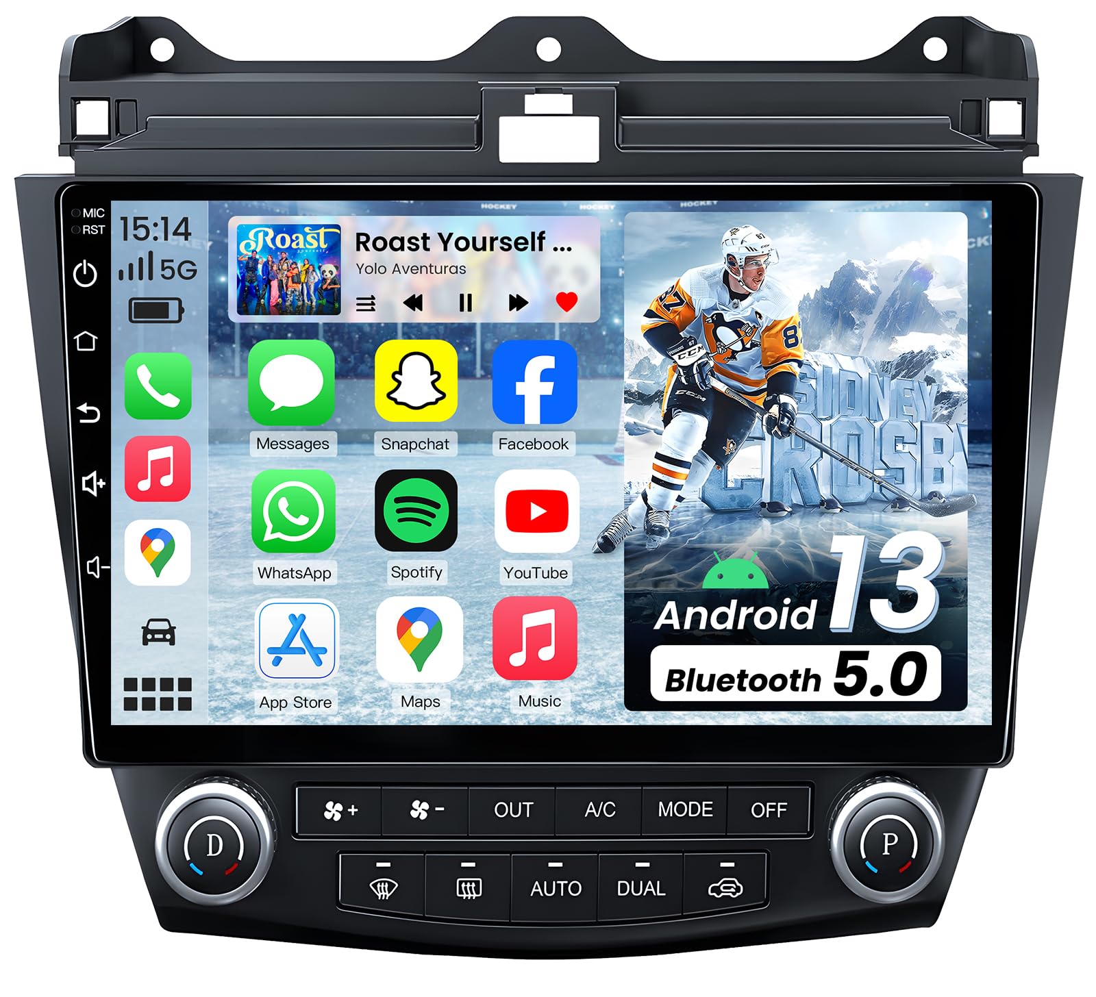 [8Core 4+32GB] Radio Stereo for Honda Accord 7th 2003-2007: 10" 1280 * 800 HD Touch Screen Replacement Carplay/Android Auto FM DSP 4G LTE 5GWIFI