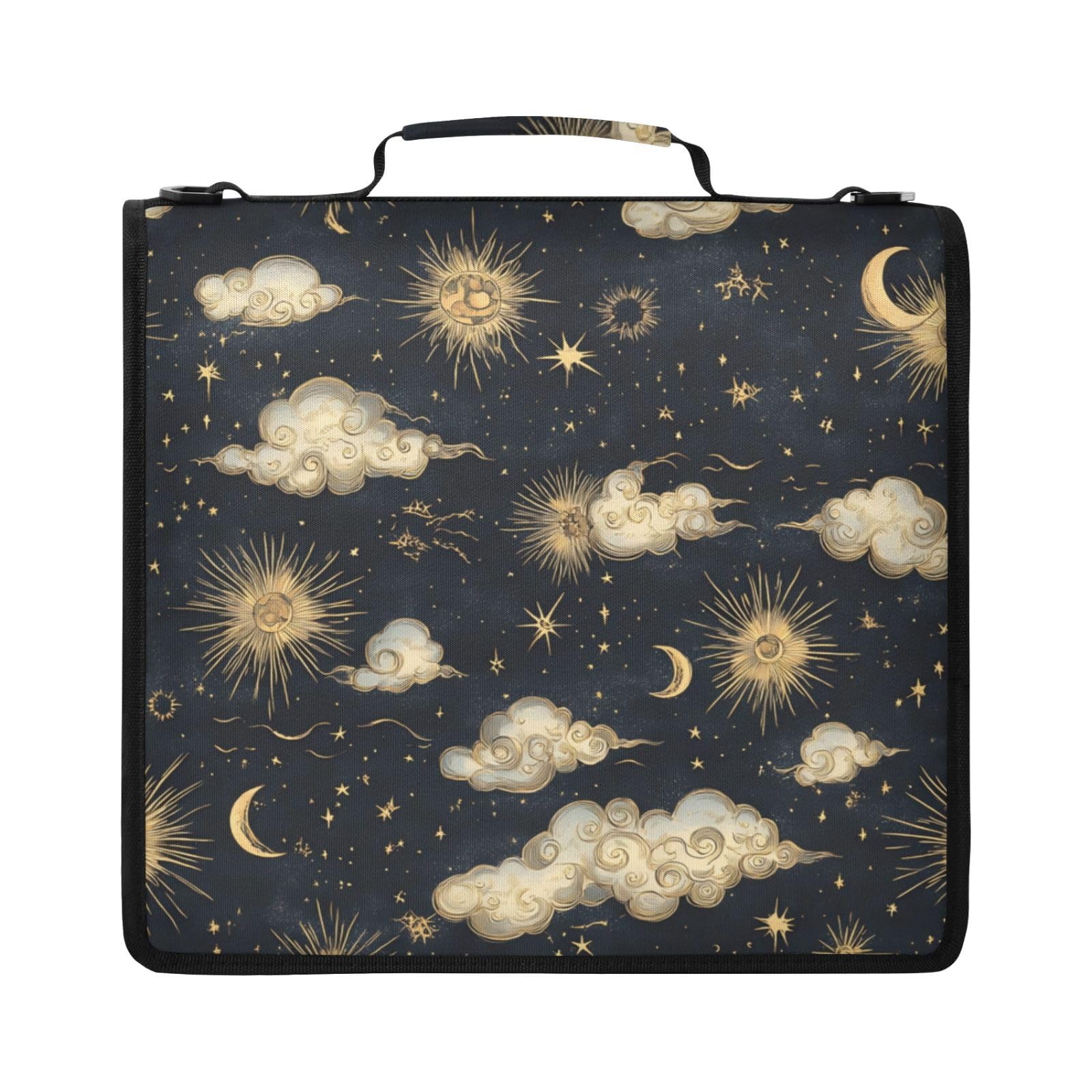 Himmlisches Wolkenmuster, Reißverschluss, 3-Ringbuch-Tasche