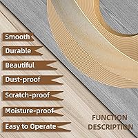 Vista 6 de GSCIT Club Bandas de borde de abedul, rollo de 1/2 pulgada x 50 pies de bandas de borde de chapa preglued flexible, bandas de cinta de madera real