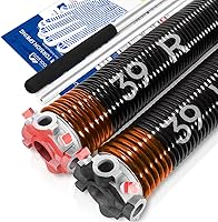 Vista 47 de Par de resortes de torsión para puerta de garaje de 2" juego con barras de bobinado antideslizantes y guantes, electroforesis de alta precisión sin