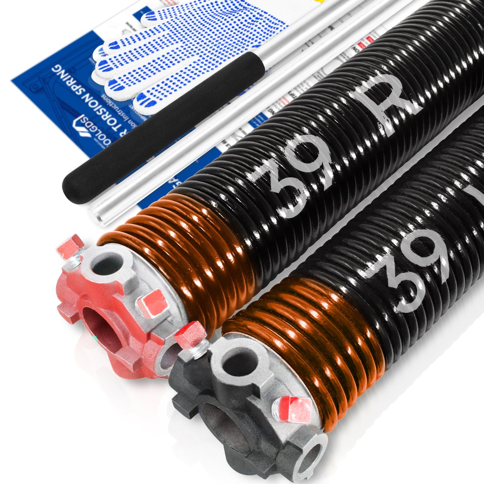 Photo 1 of YOTOOLGDS Garage Door Torsion Springs Set (0.273x 2" x 39")