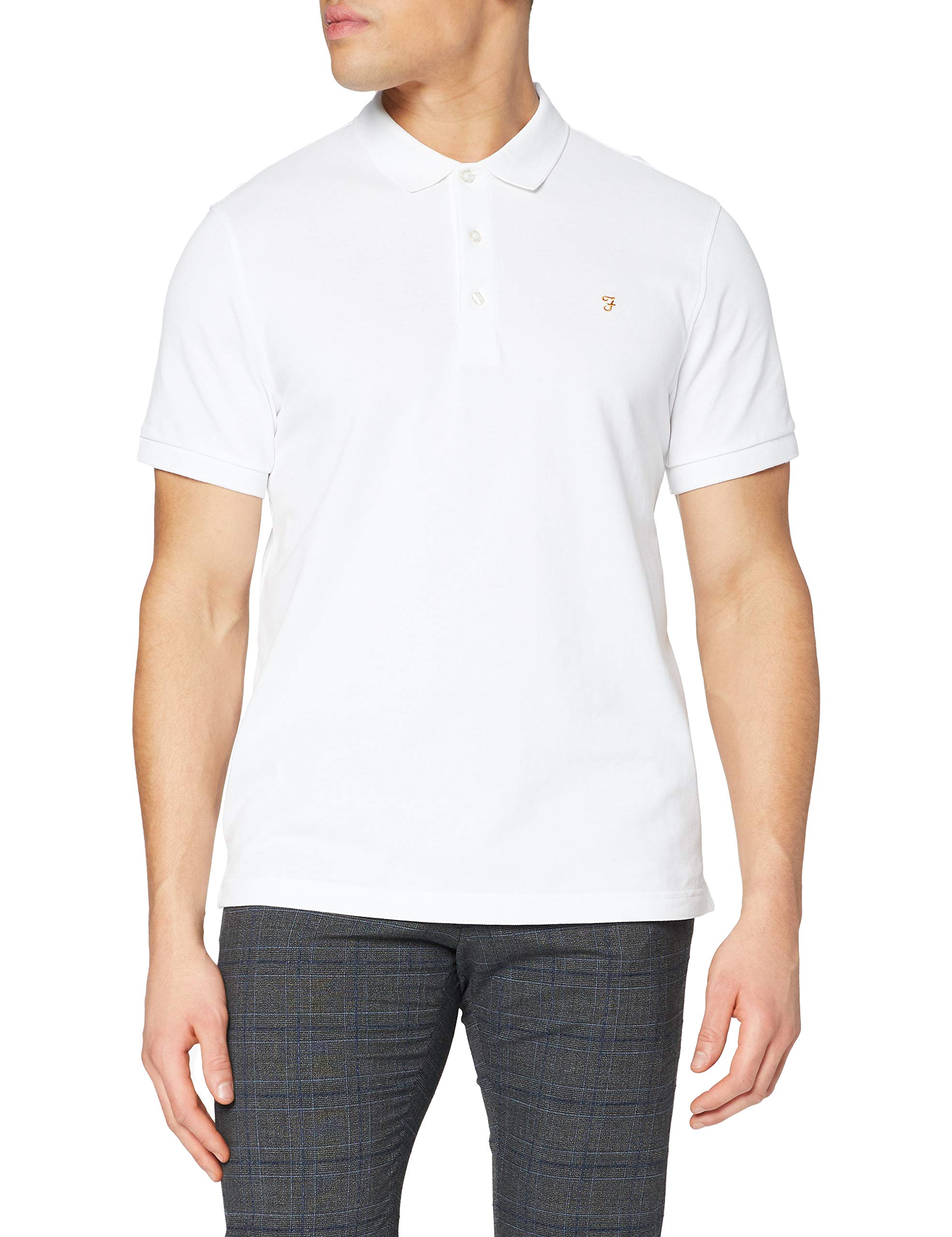 Farah Men's Blanes Polo Shirt, White, L UK