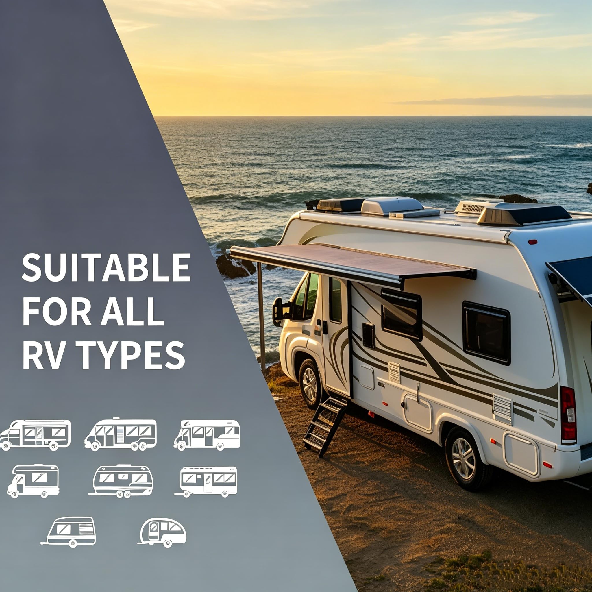 Wohnmobil Nivelliersystem, Wasserwaage Wohnwagen, Auto Neigungsmesser | RV Leveling System, Universelles Camper Zubehör Nivelliergerät für Campervans Anhänger Trailer Caravan Offroad