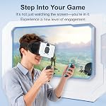 Upgraded VR Headset for Switch 2 (2025), Switch 2 VR Virtual Boy Glasses with Adjustable HD Lenses and Comfortable Head Straps with Widen Padded, Labo VR Kit 3D Goggles for Accessories, White & Black