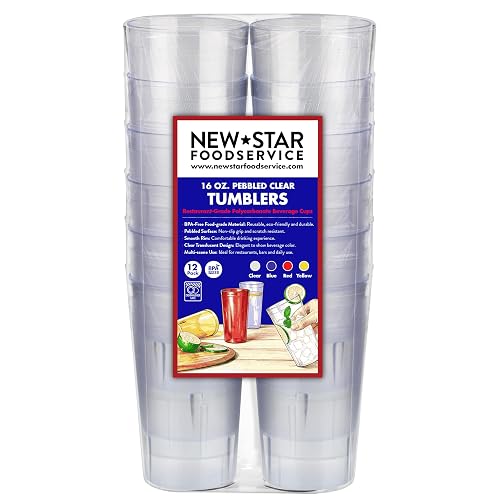 New Star Foodservice Polycarbonate Tumblers 16 oz Clear