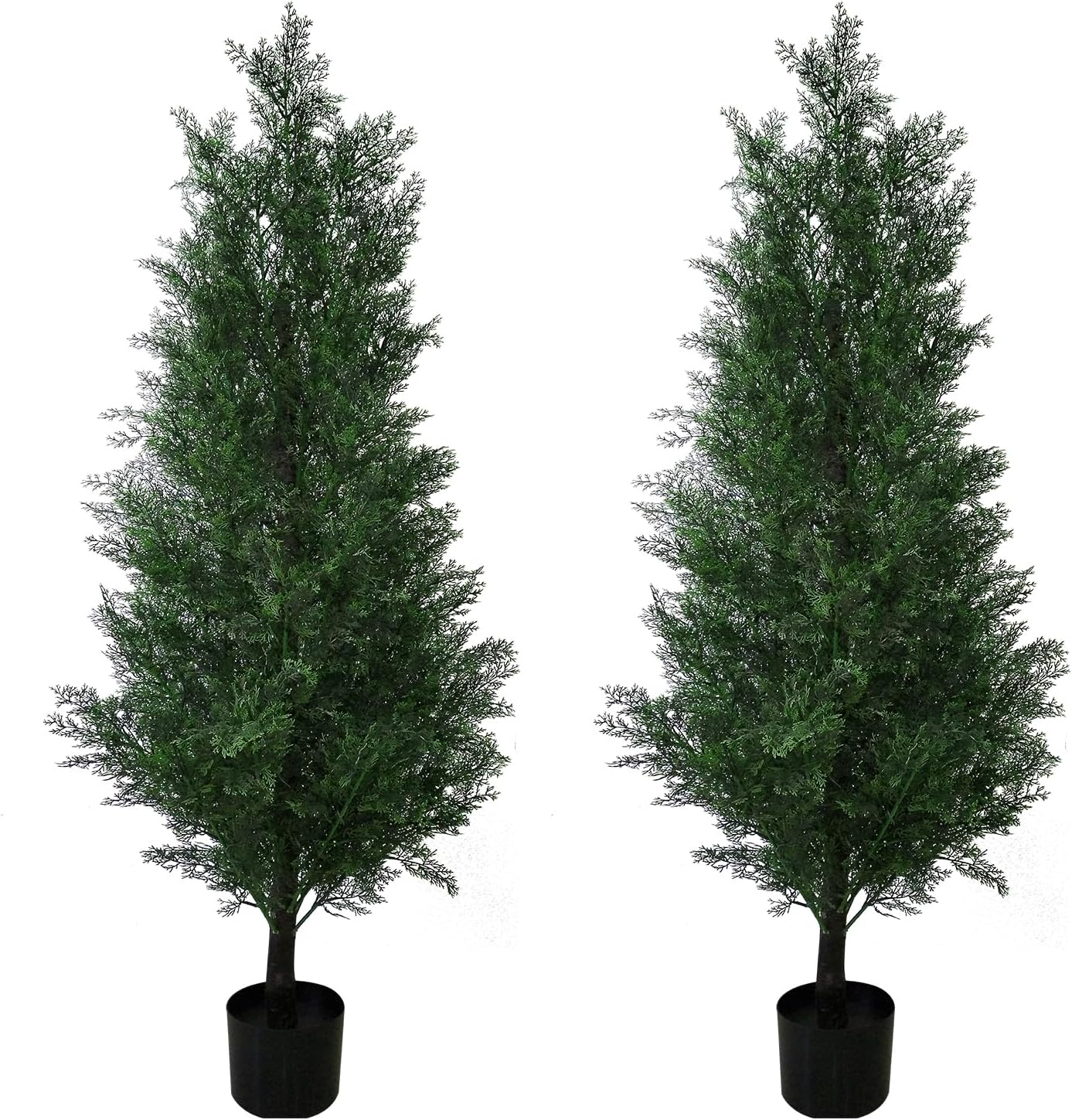 Artificial Cedar Topiary Trees, Set of 2 Artificial Cedar Tree Fake