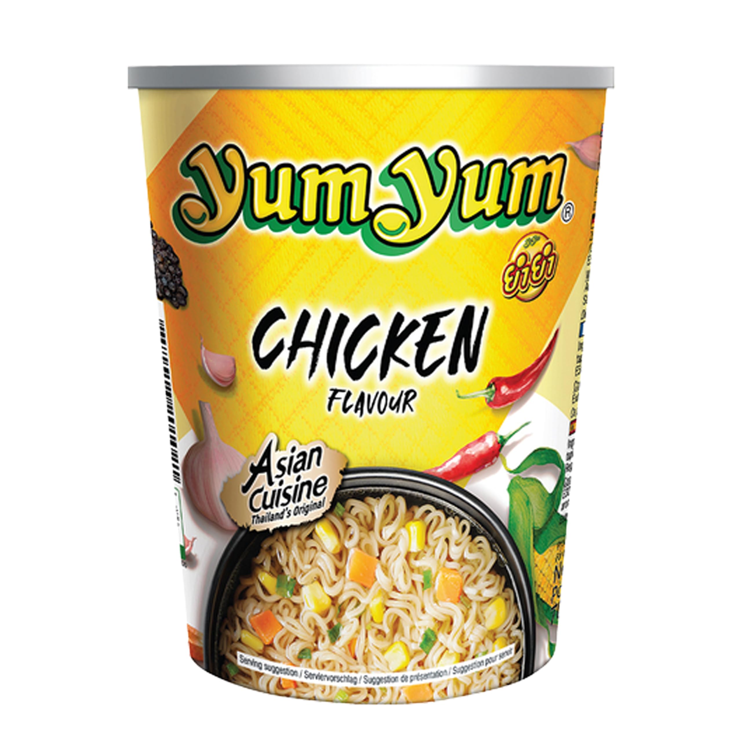 YumYum Chicken Flavour Cup 36x 70g Asiatische Instant Nudeln im Becher | yumyum
