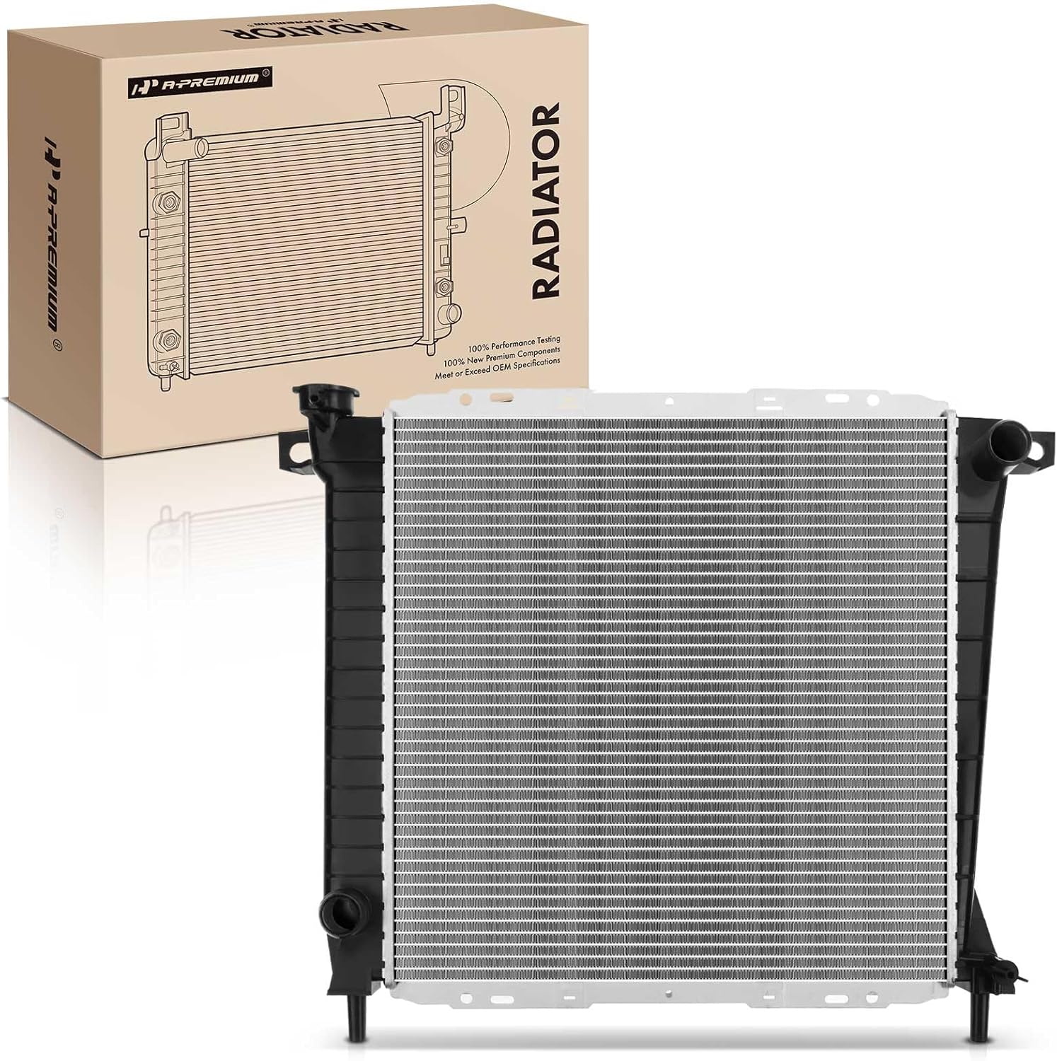 A-Premium Engine Coolant Radiator Assembly Compatible with Ford Bronco II 85-90, Explorer 91-94, Ranger 86-94 & Mazda B3000 B4000 1994, Navajo, Manual Transmission, Replace# CU897, ZZM715200C